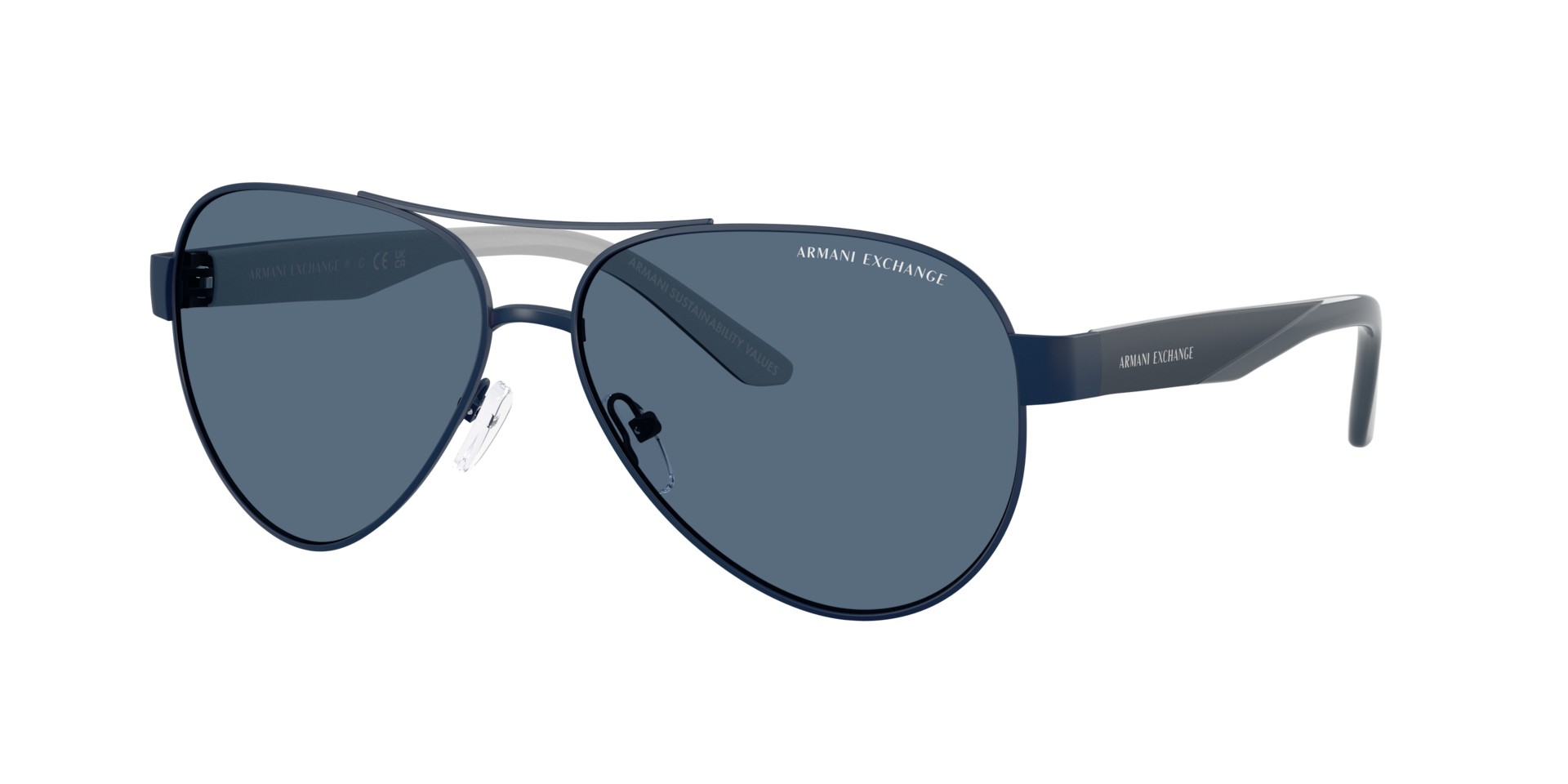 Armani Exchange Man Sunglass AX2034S -  Frame color: Matte Blue, Lens color: Dark Blue