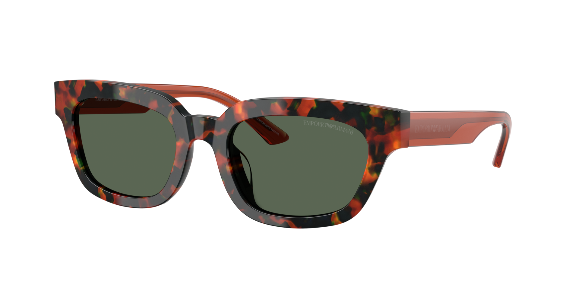 Emporio Armani Mujer Verde Oscuro Sunglass Ea4233u - Color Del Marco: Habana Marrón, Color De La Lente: