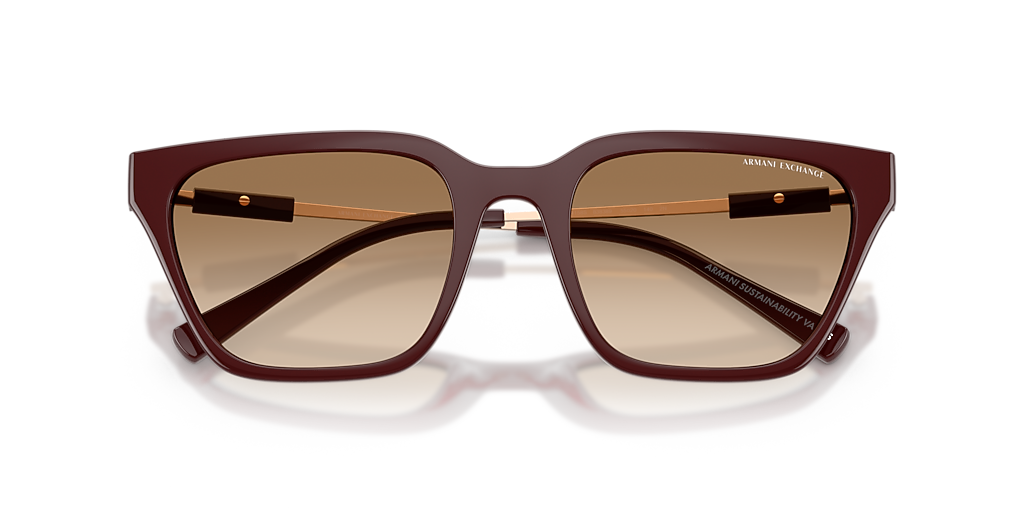 Armani Exchange AX4158S M (55 - 20) with Brown lenses and Red