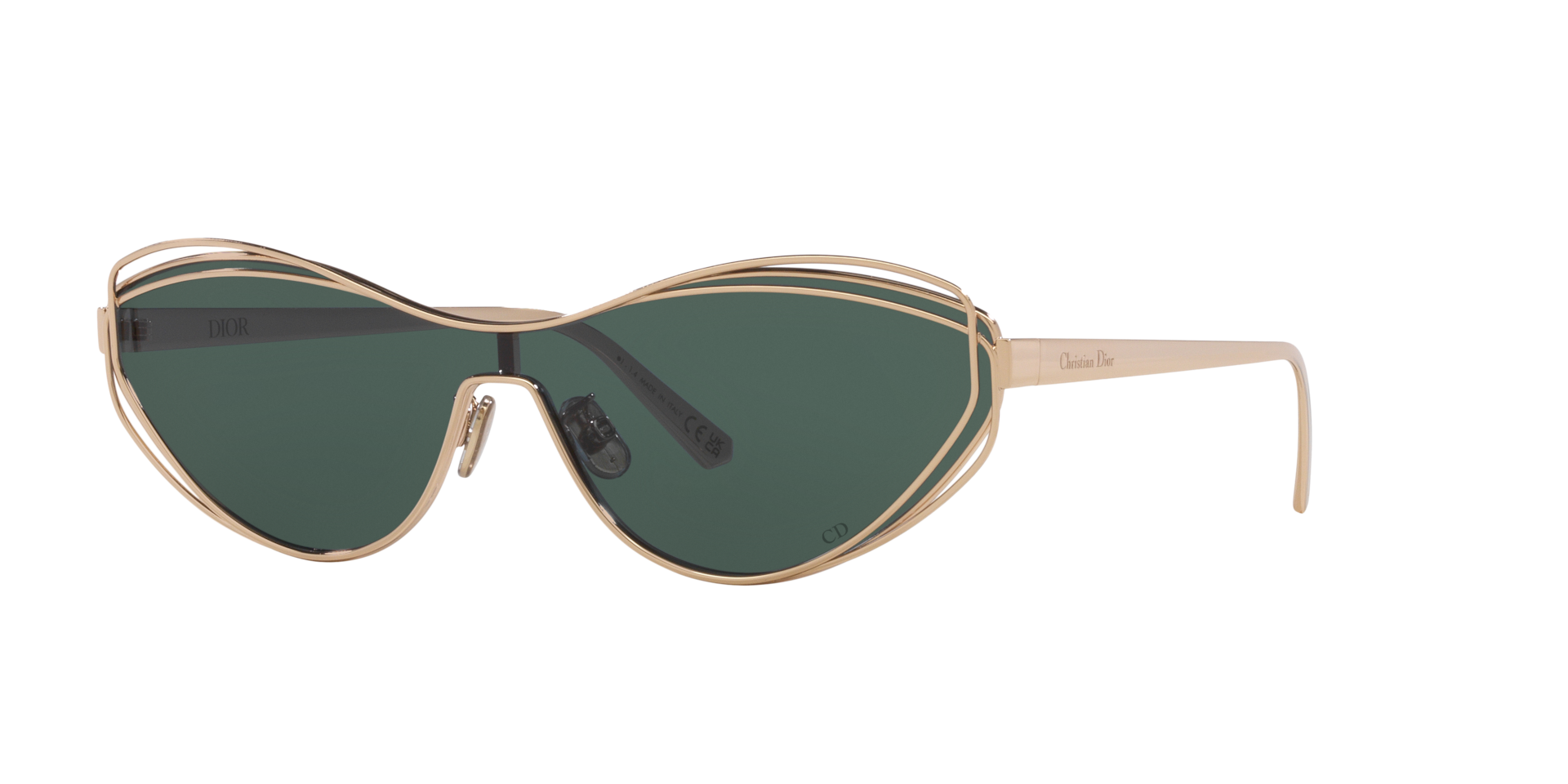DIOR Femme Sunglass Fildior M1U Cd40150U - Couleur du Monture Or Rose brillant Couleur de Lentille Vert 490 €