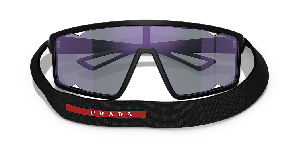 Prada Linea Rossa PS A03S XXL (0 - 141) with Blue lenses and Black