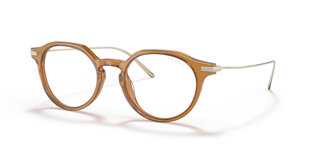 Prada PR 12YS XL (51 - 20) with Transparent lenses and Tortoise