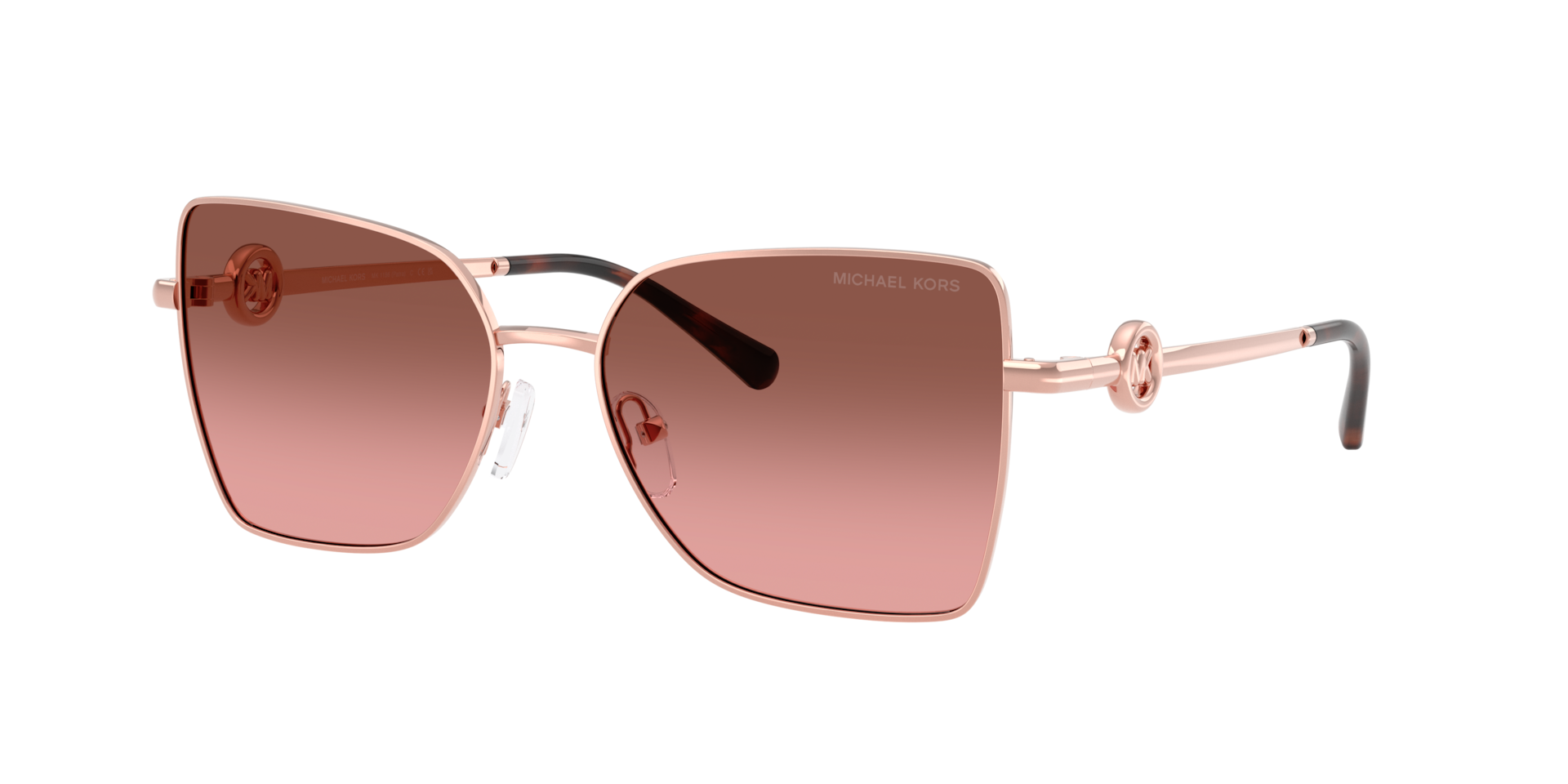 Michael Kors Femme Sunglass Patra - Couleur du Monture: Or Rose, Couleur de Lentille: Dégradé Rose Marron
