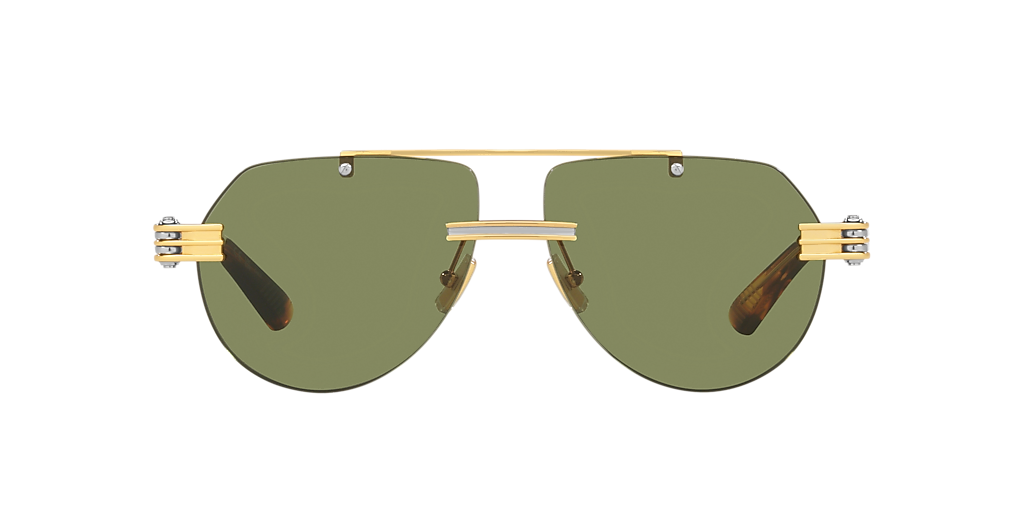 Bottega Veneta BV1342S M (59 - 13) with Green lenses and Gold