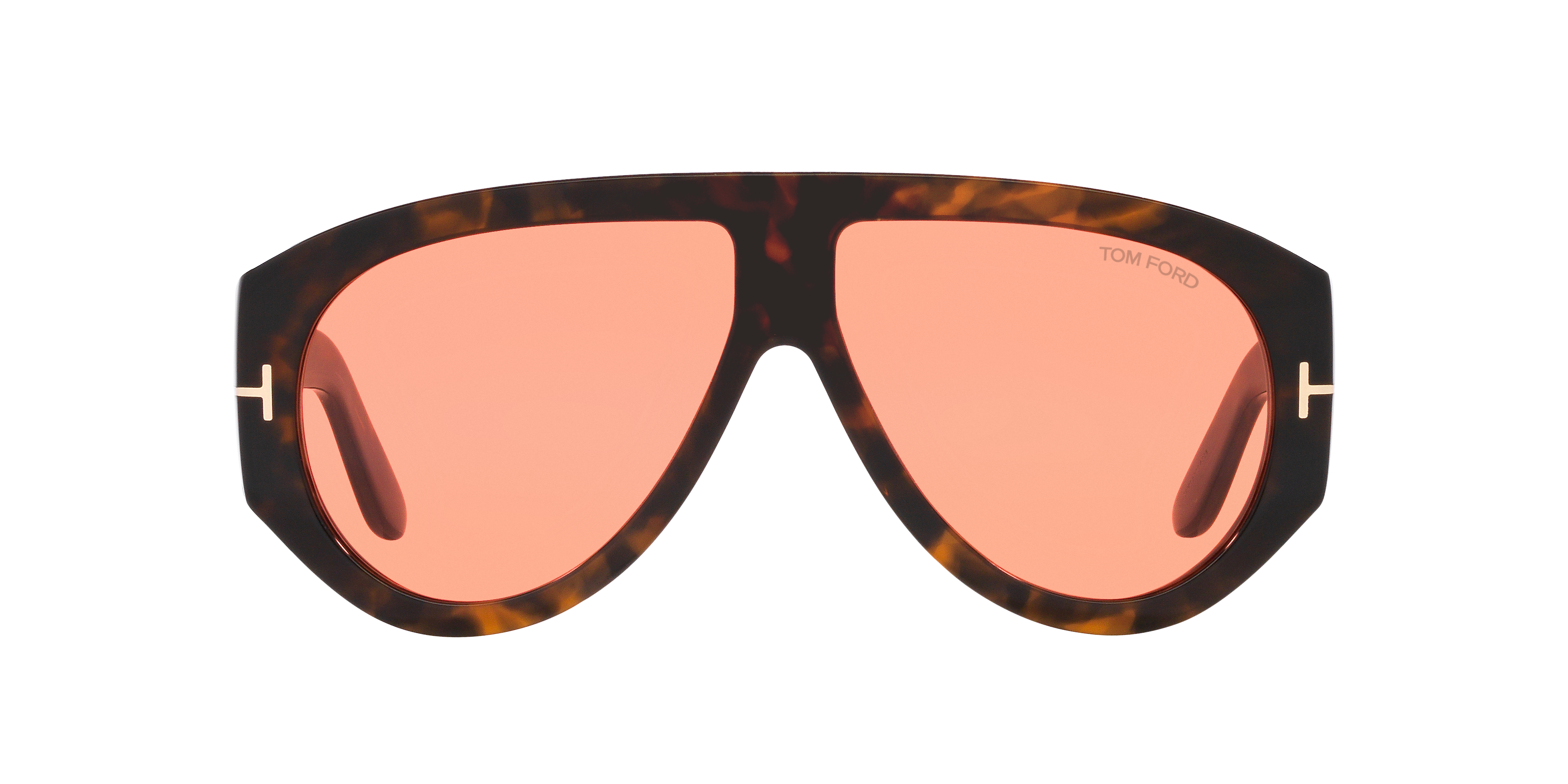 Tom Ford FT1044 XXL (60 - 12) with Red lenses and Brown frame