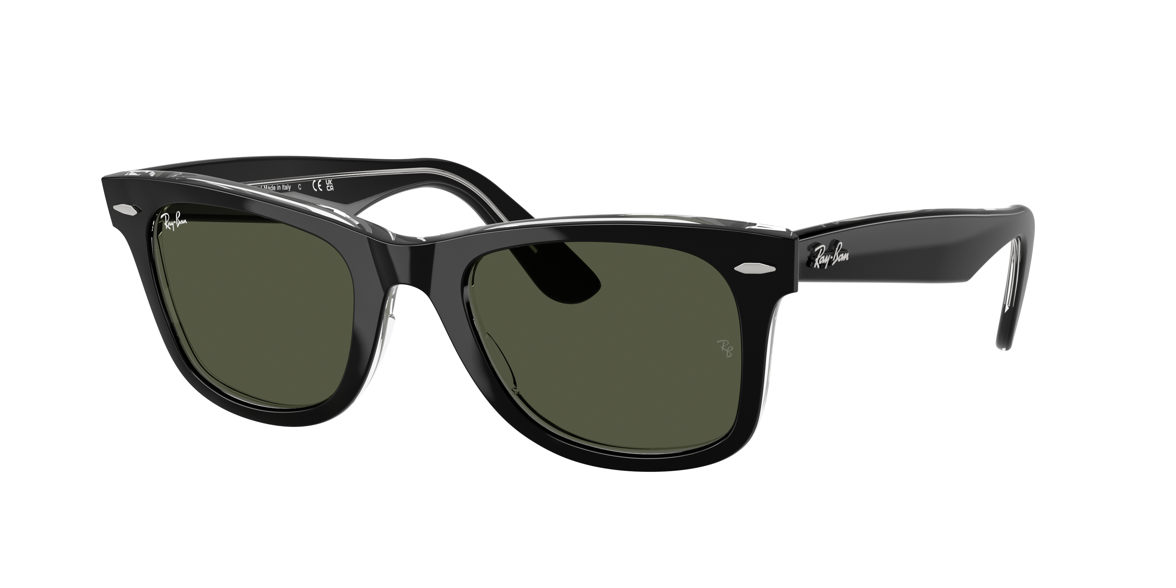 Ray-Ban Original Wayfarer Classic L (50 - 22) with Green lenses