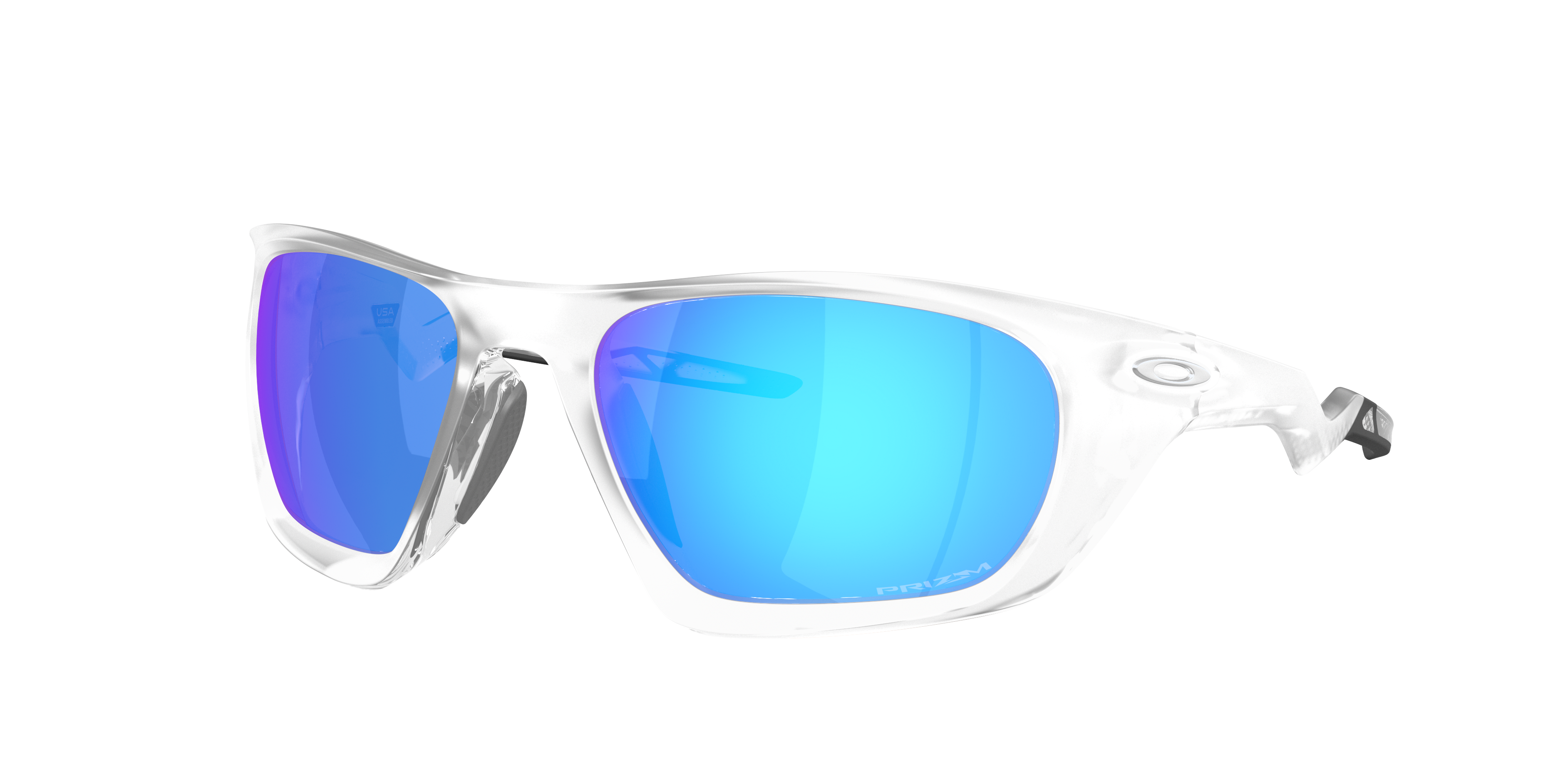 OAKLEYサングラス ホワイト/ブルー Oakley Lateralis L (60 - 19) with Blue lenses and Transparent