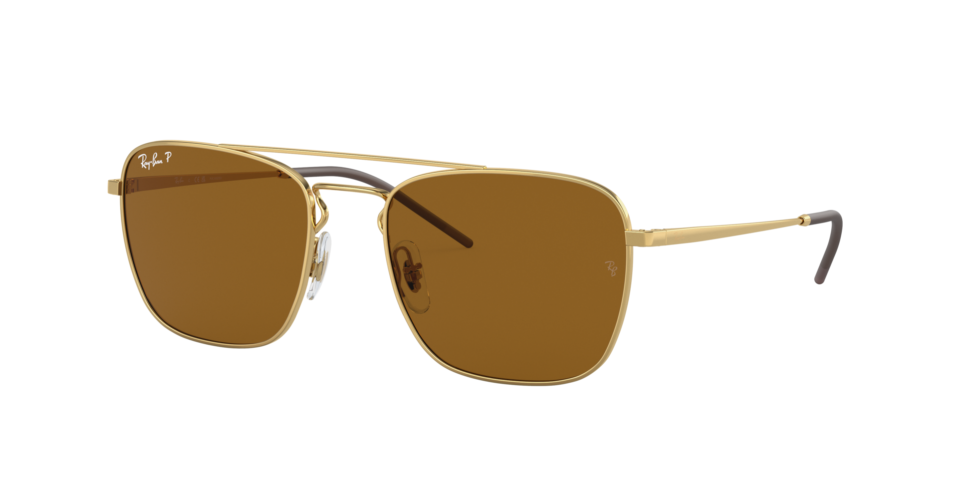 Ray-Ban Man Sunglass RB3588 -  Frame color: Arista Gold, Lens color: Dark Brown Polarized