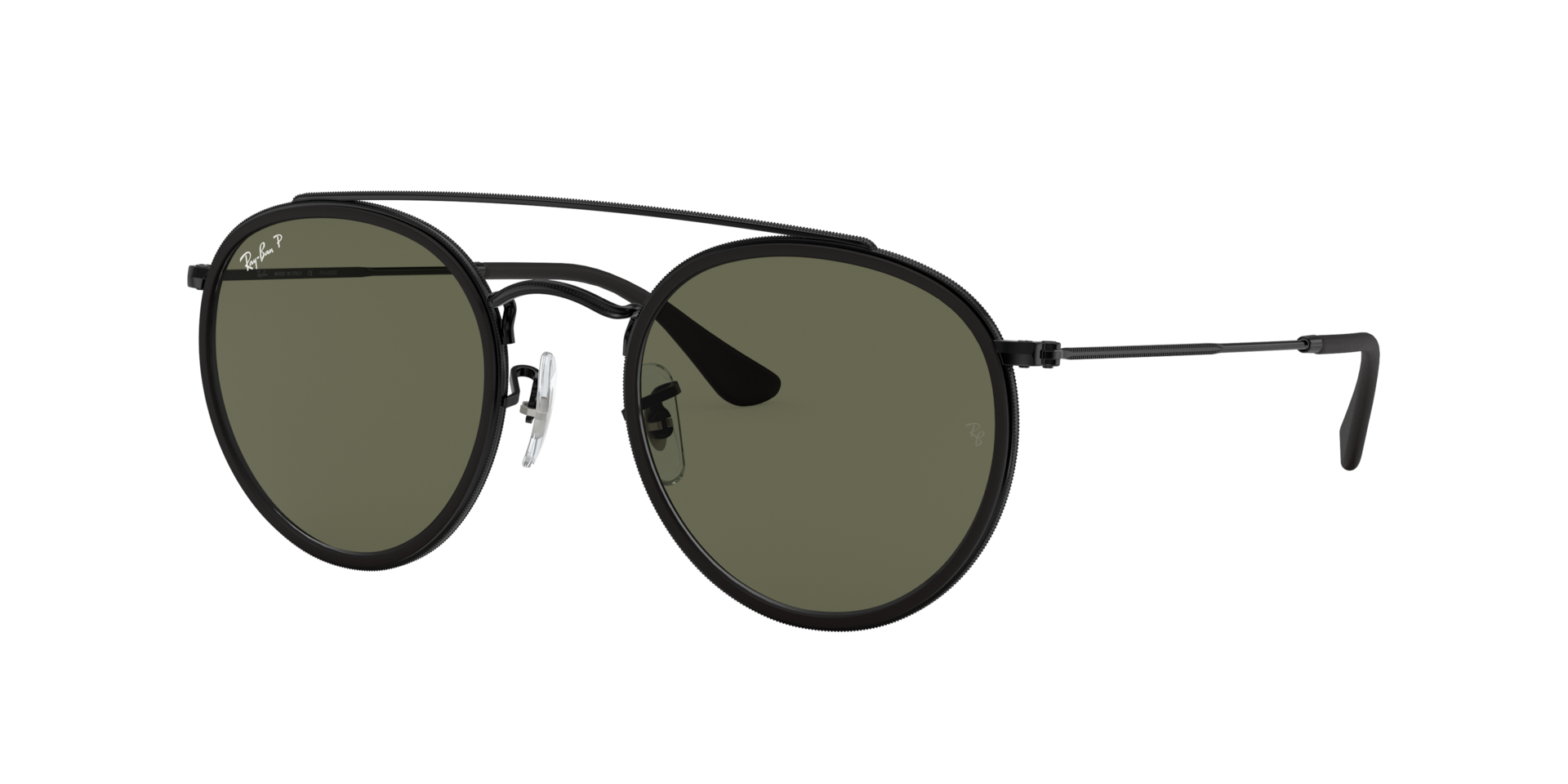極美品Ray-Ban（レイバン）[ROUND DOUBLE BRIDGE] Ray-Ban Round Double Bridge M (51 - 22) with Green lenses and