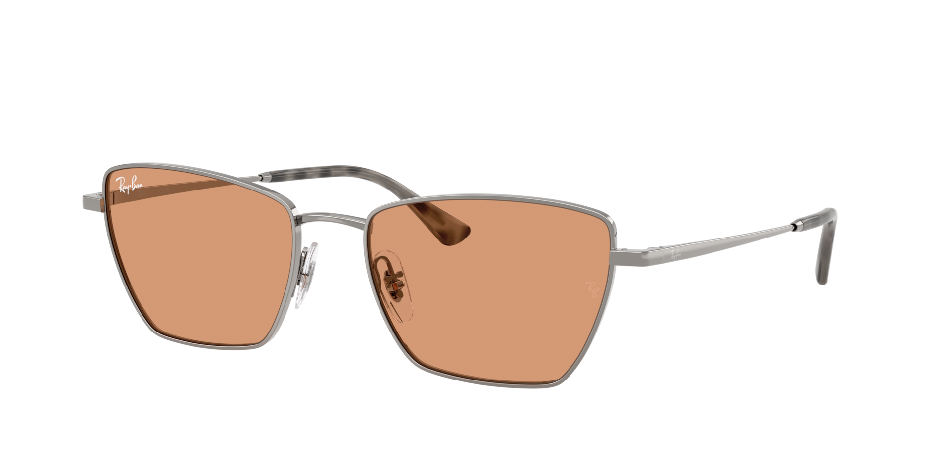 Ray-Ban Unisex Sunglass Drea Bio-Based -  Frame color: Gunmetal, Lens color: Orange
