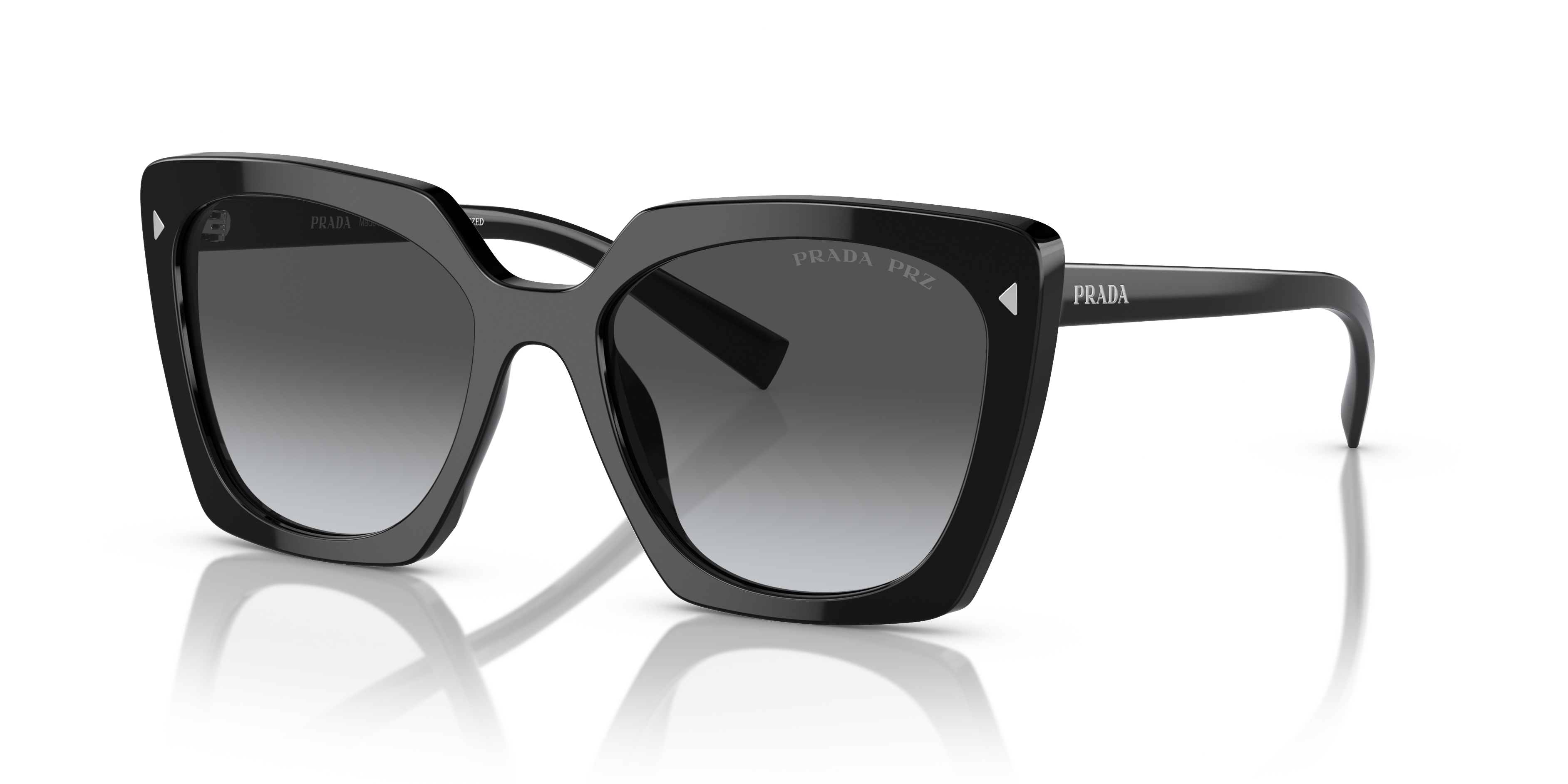 Prada PR 23ZS S (54 - 18) with Grey lenses and Black frame