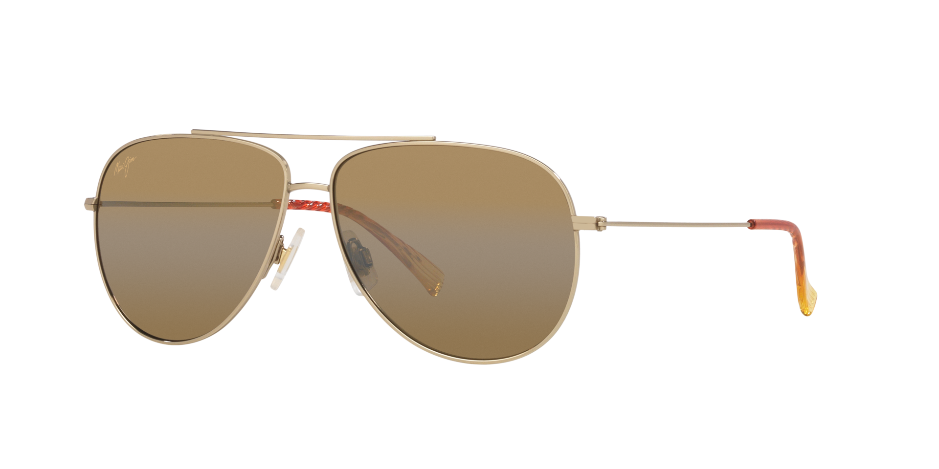 Hau‘ oli Maui Jim Hau Oli L (59 - 12) with Brown lenses and Gold frame