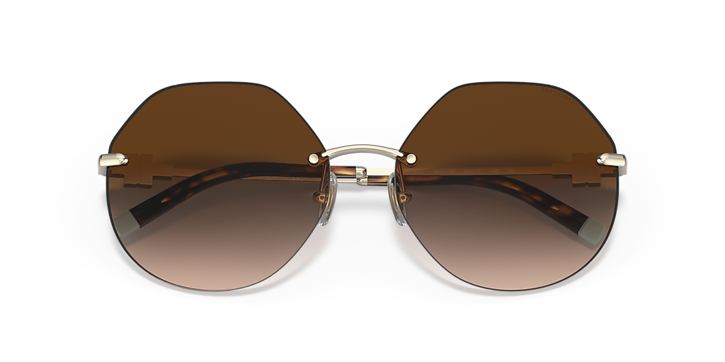 美品 Tiffany & Co. TF3077 ブラウンレンズ サングラス Tiffany & Co. TF3077 XL (60 - 17) with Brown lenses and Gold frame