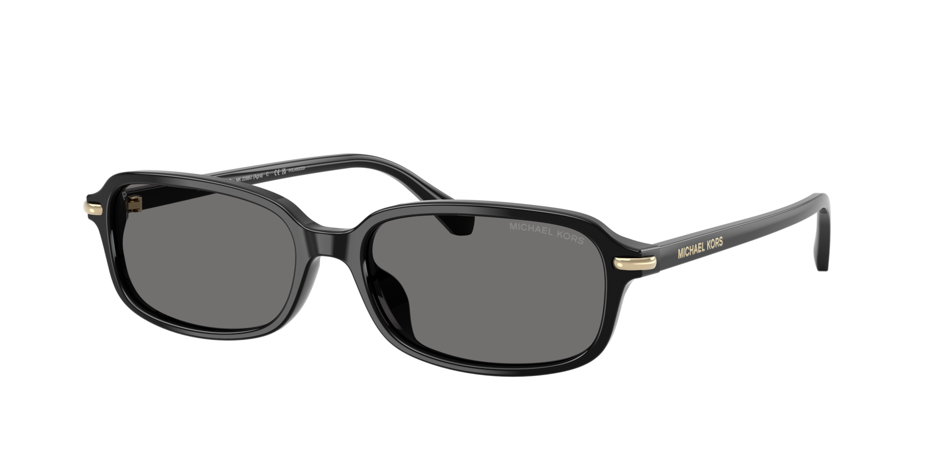 Michael Kors Femme Sunglass Agra - Couleur du Monture: Noir, Couleur de Lentille: Gris foncé Polarisé