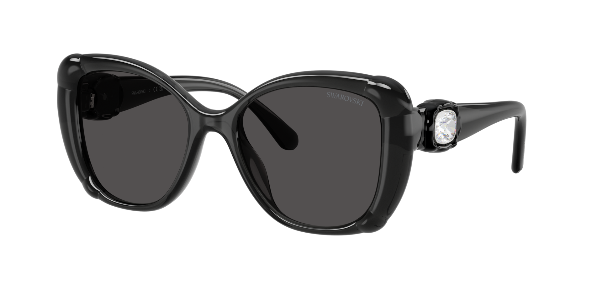 Swarovski Grey Sk6051u 108787 Woman Sunglasses Injected Butterfly Normal - Image 3