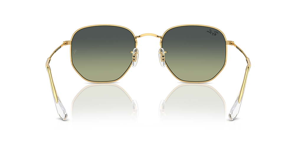 Ray-Ban Hexagonal XL (54 - 21) with Green lenses and Gold frame