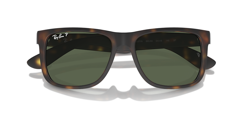 Ray-Ban Justin Classic S (54 - 16) with Green lenses and Tortoise
