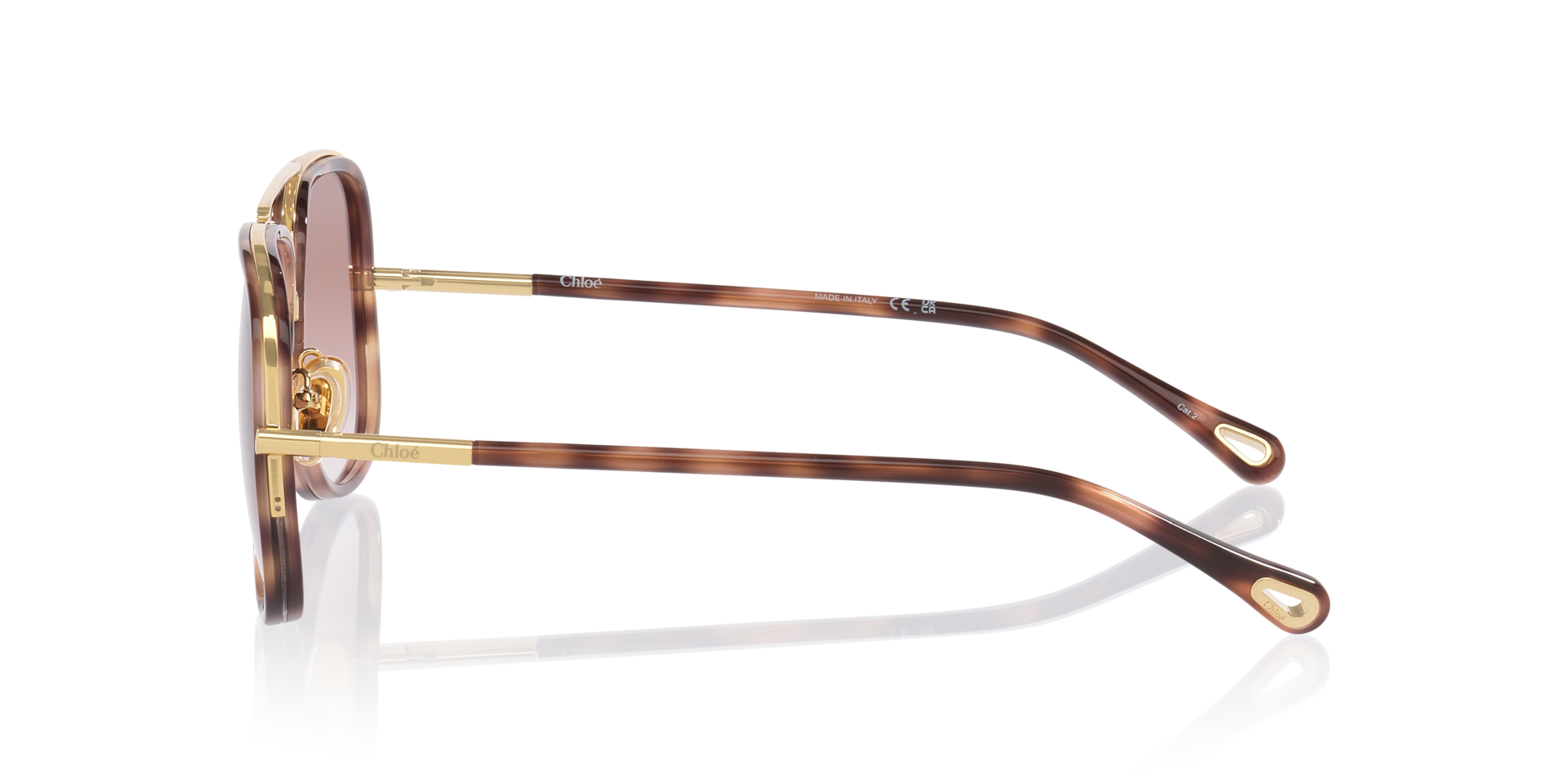 Chloé Ch0382S XL (60 - 15) with Red lenses and Gold frame