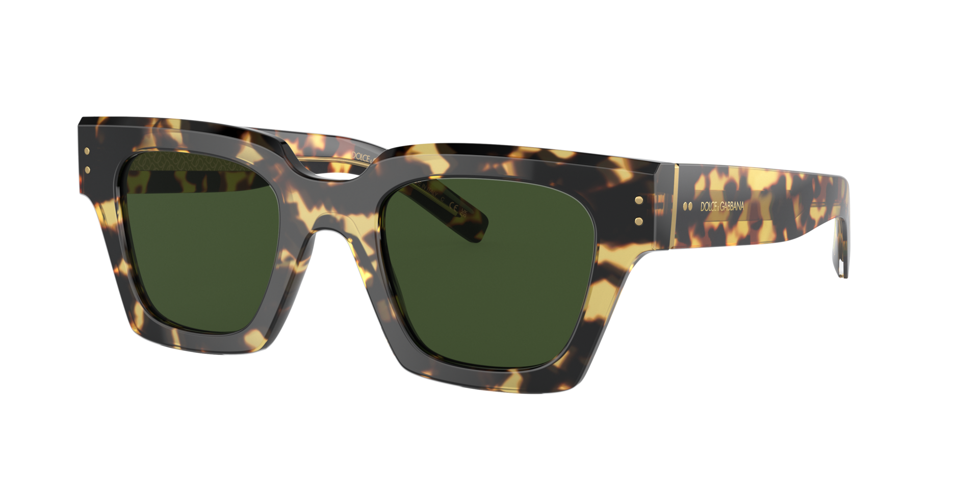 DolceGabbana Homme Sunglass DG4413 - Couleur du Monture Yellow HavanaCrystal Couleur de Lentille Vert 142 €