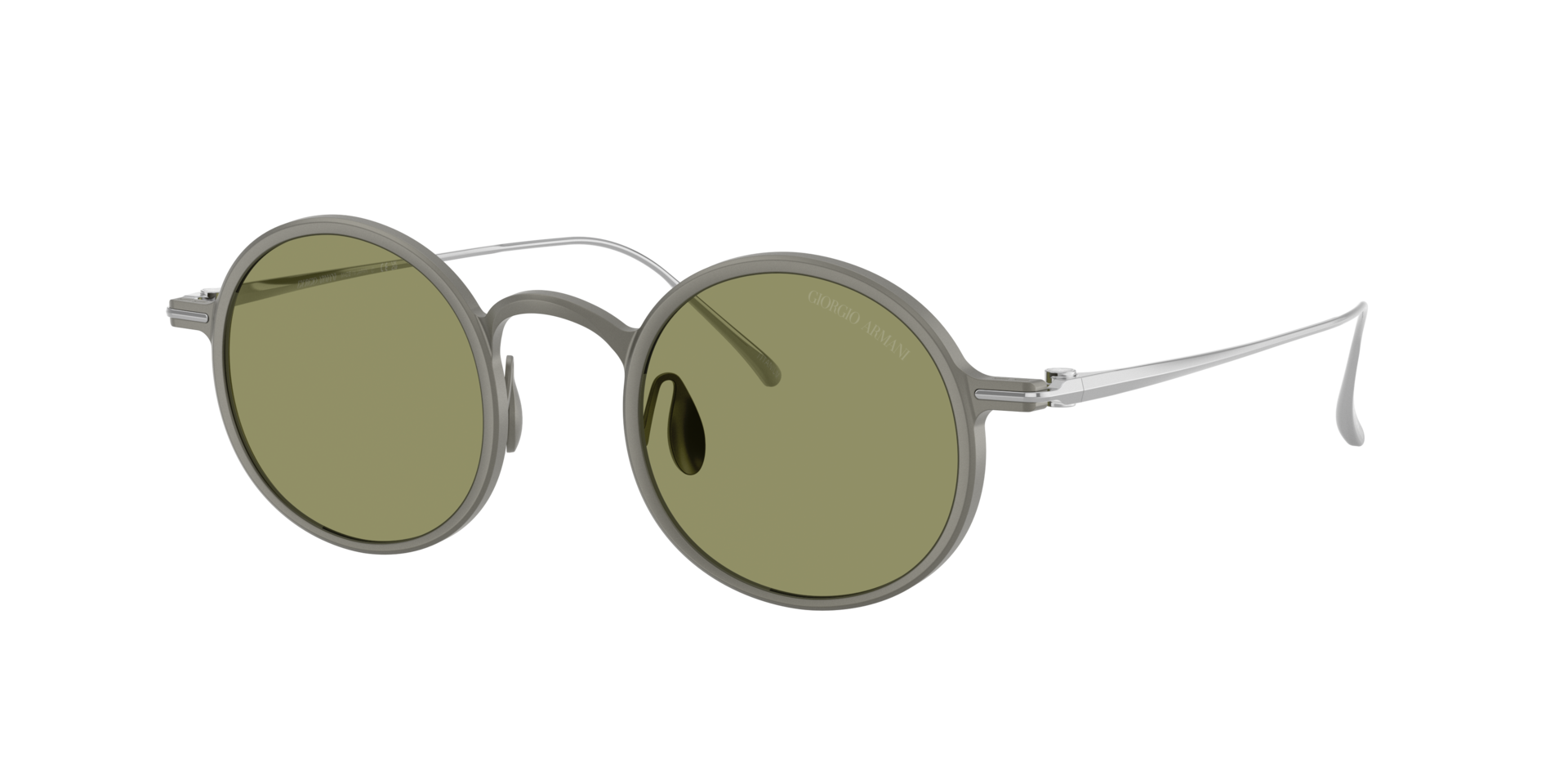 Giorgio Armani Grey/Green Ar6173t 340614 Man Sunglasses Titanium Pantos Normal - Image 2