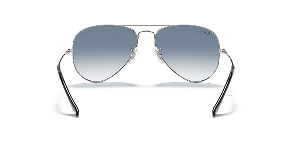 Ray-Ban Aviator Gradient XL (58 - 14) with Blue lenses and Silver