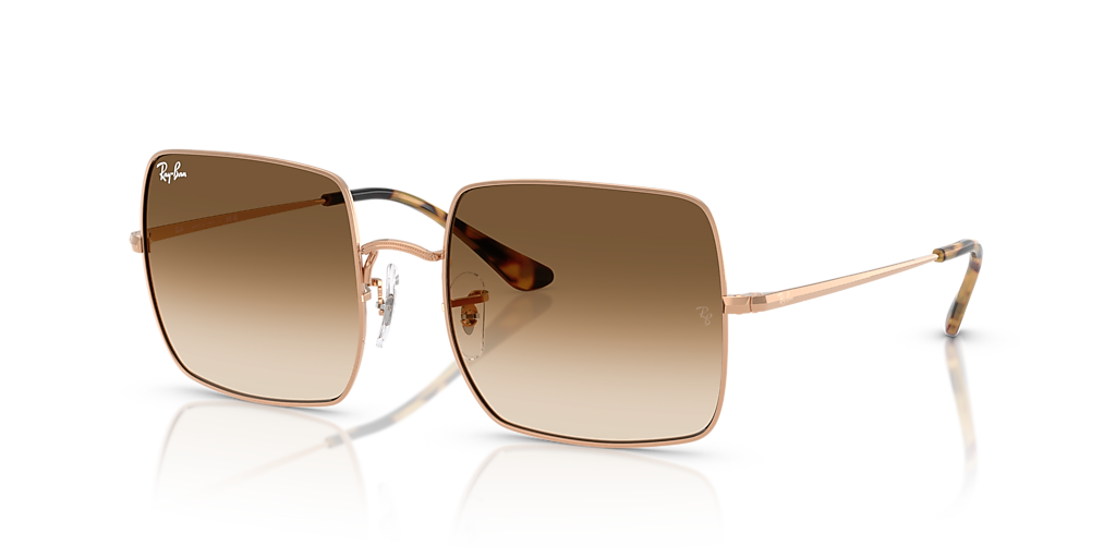 Ray-Ban スクエア サングラス ブラウン 1971 レイバンSQUARE Ray-Ban Square 1971 Classic L (54 - 19) with Brown lenses and Gold