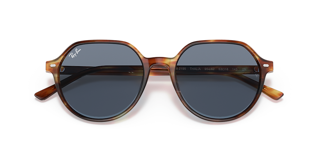 Ray-Ban Thalia S (53 - 18) with Blue lenses and Brown frame