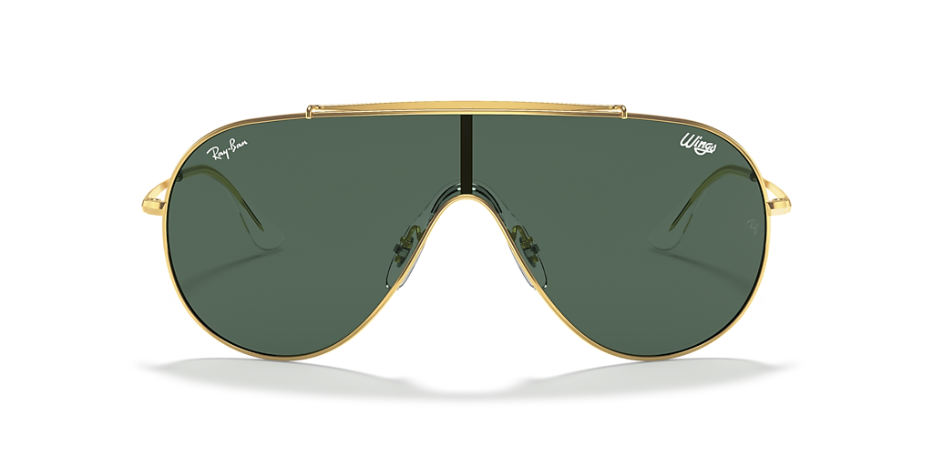 Ray-Ban Wings XL (0 - 133) with Green lenses and Gold frame