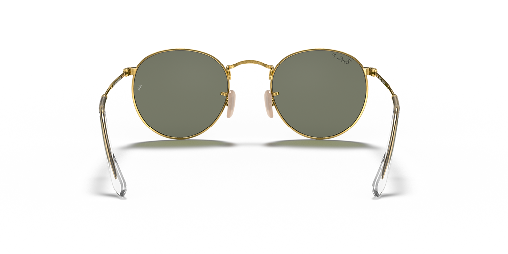 Ray-Ban Round Metal S (50 - 21) with Green lenses and Gold frame