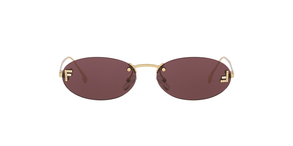 【りゅうえみ】FENDI サングラス F Is Fendi Fendi Fe4075Us XS (54 - 15) with Violet lenses and Gold frame