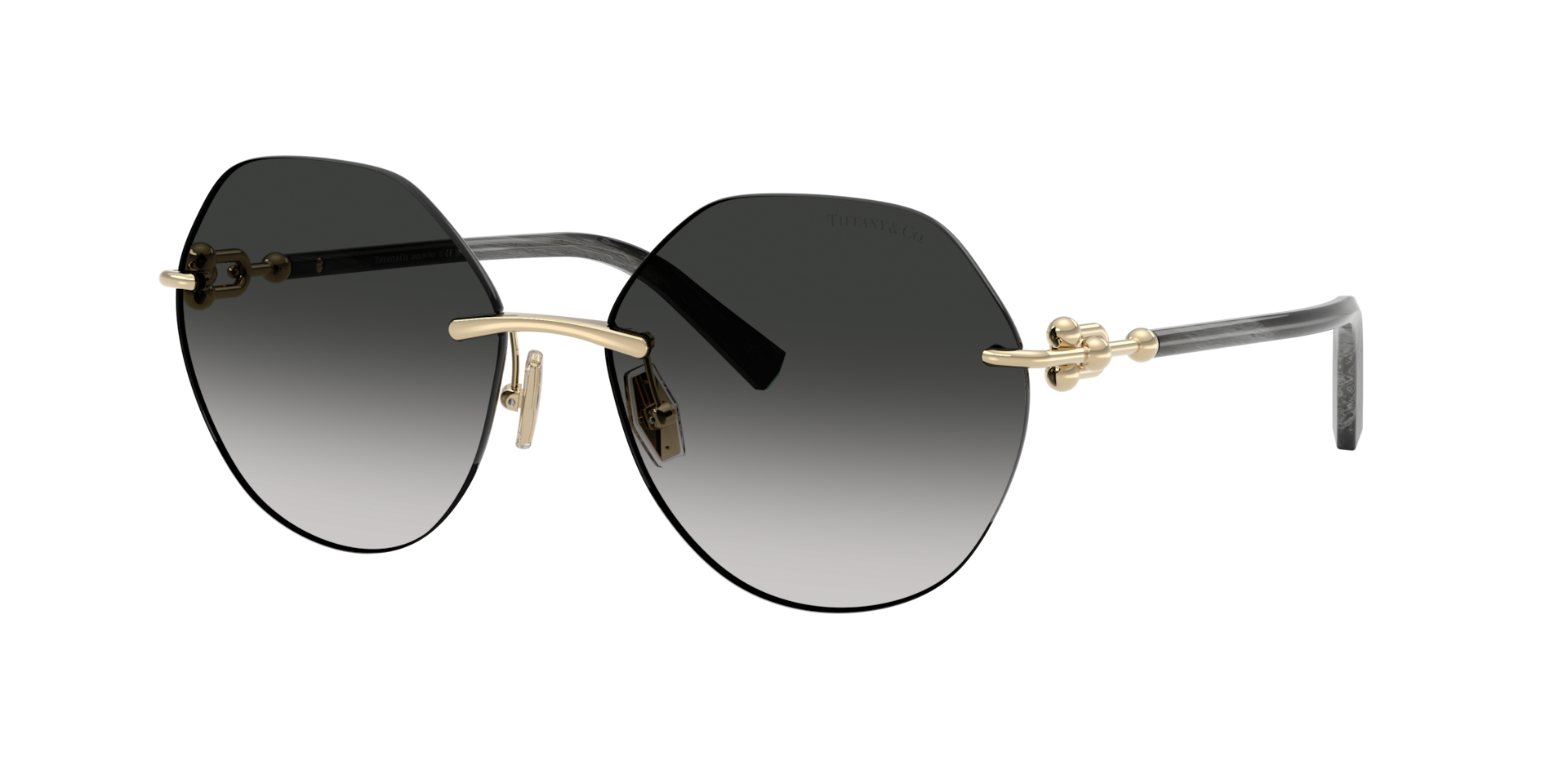 Tiffany & Co. Woman Sunglass TF3123 - Frame color: Pale Gold, Lens color: Grey Gradient