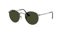 Ray-Ban Round Metal L (53 - 21) with Black lenses and Gold frame