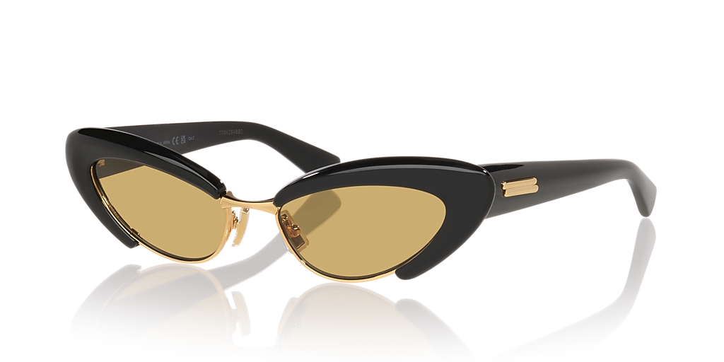 ....t☆*:.。.  BOTTEGA VENETA Bottega Veneta BV1387S S (54 - 17) with Yellow lenses and Black