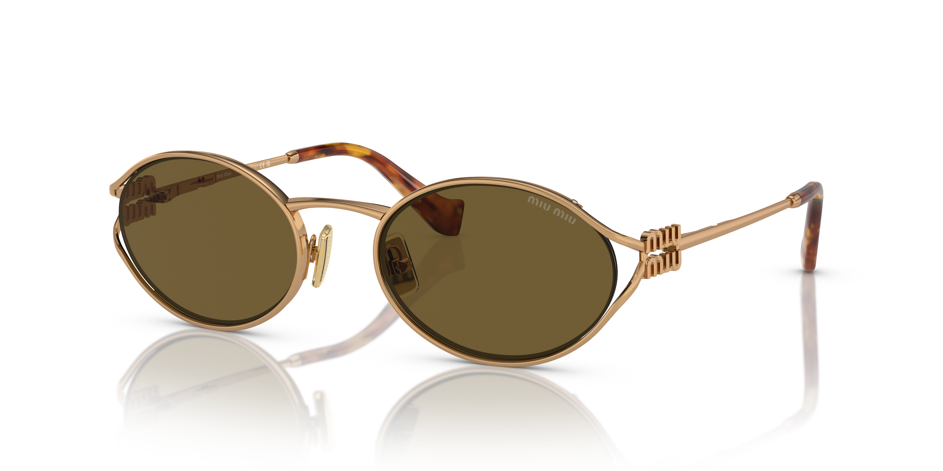 Miu Miu MU 52YS L (54 - 21) with Brown lenses and Gold frame
