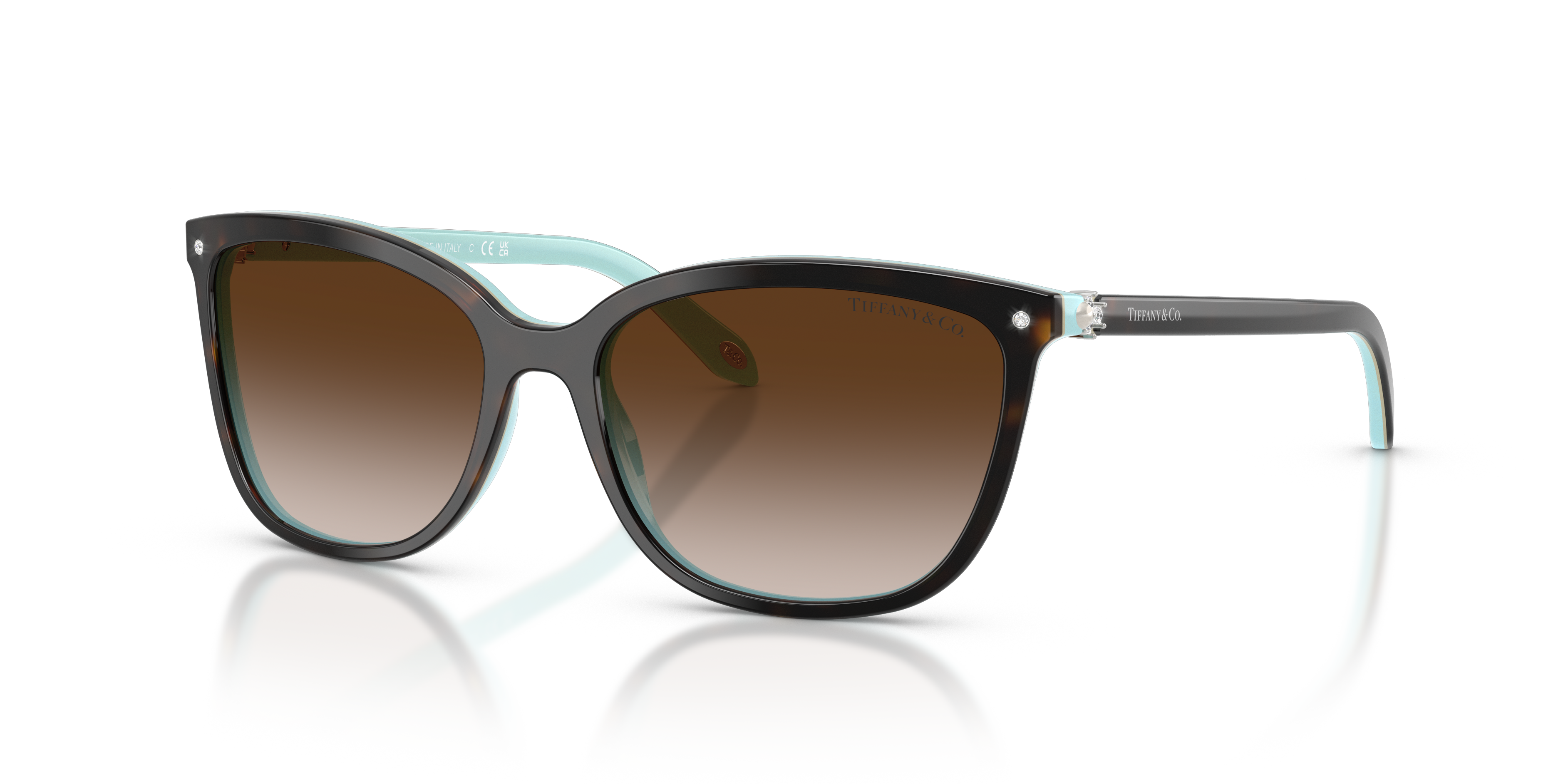 Tiffany & Co. TF4105HB S (55 - 17) with Brown lenses and Tortoise