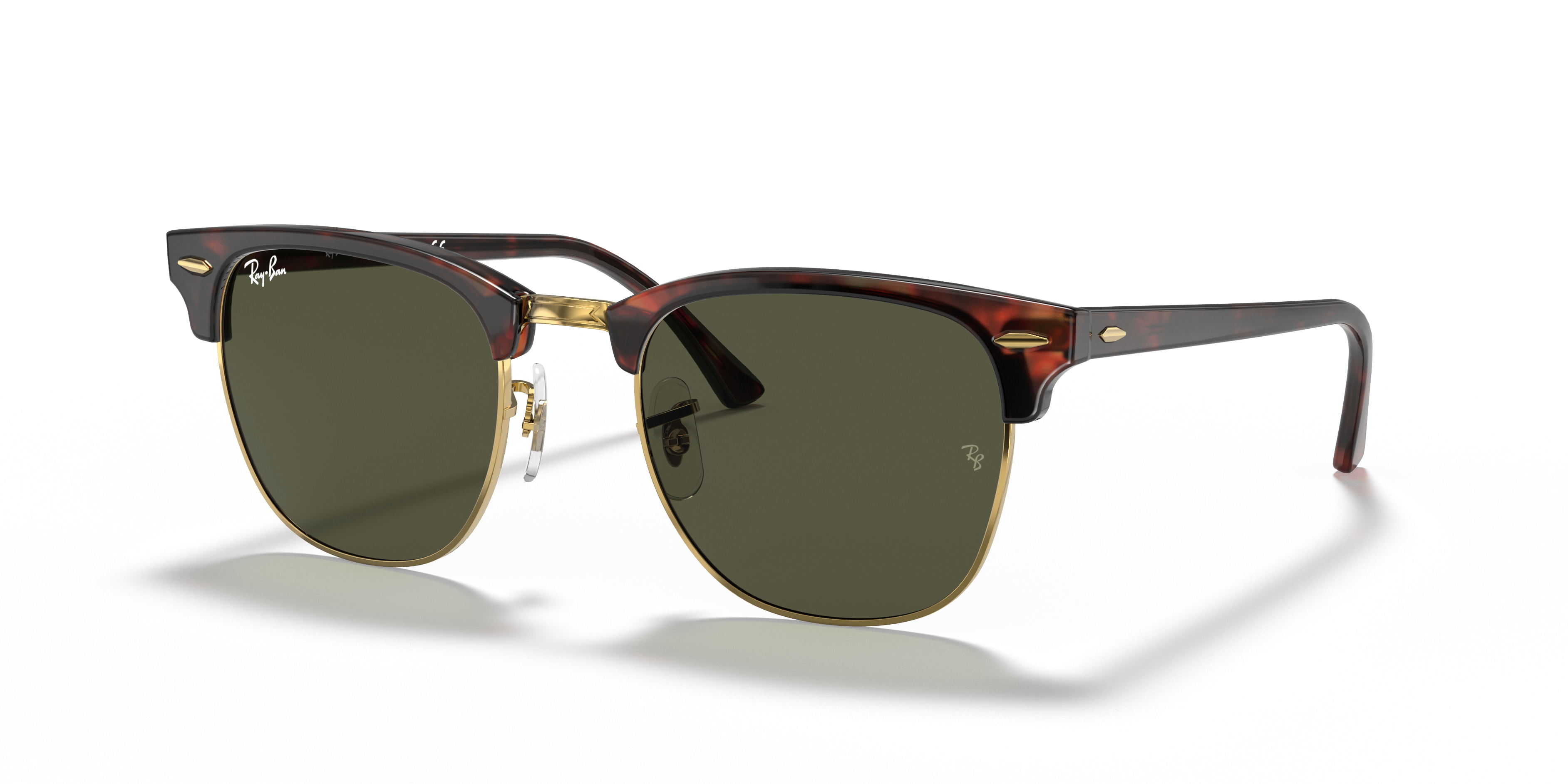 Ray-Ban Clubmaster Classic M (49 - 21) with Green lenses and