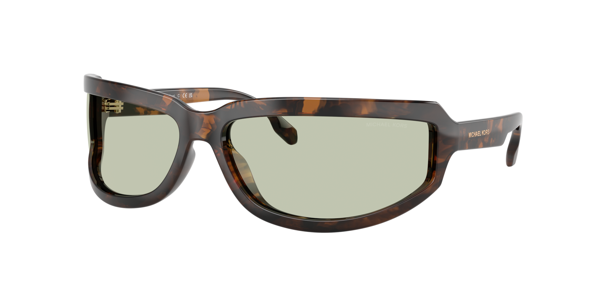 Michael Kors Homme Sunglass Zion - Couleur du Monture caille de tortue fonce Couleur de Lentille Vert uni 76 €
