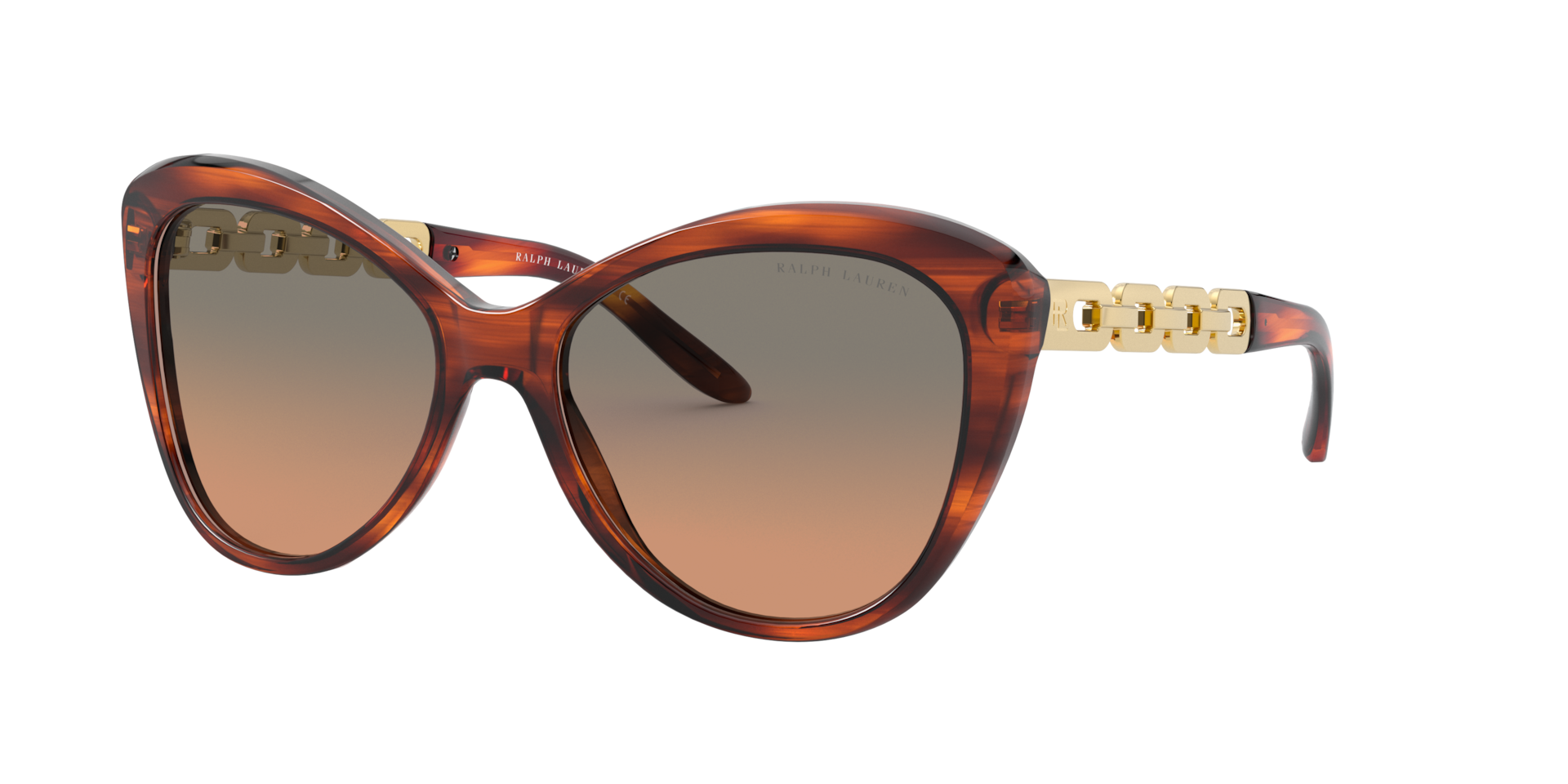 Ralph Lauren Femme Sunglass RL8184 - Couleur du Monture Havana ray brillant Couleur de Lentille Orange dgrad Gris 95 €