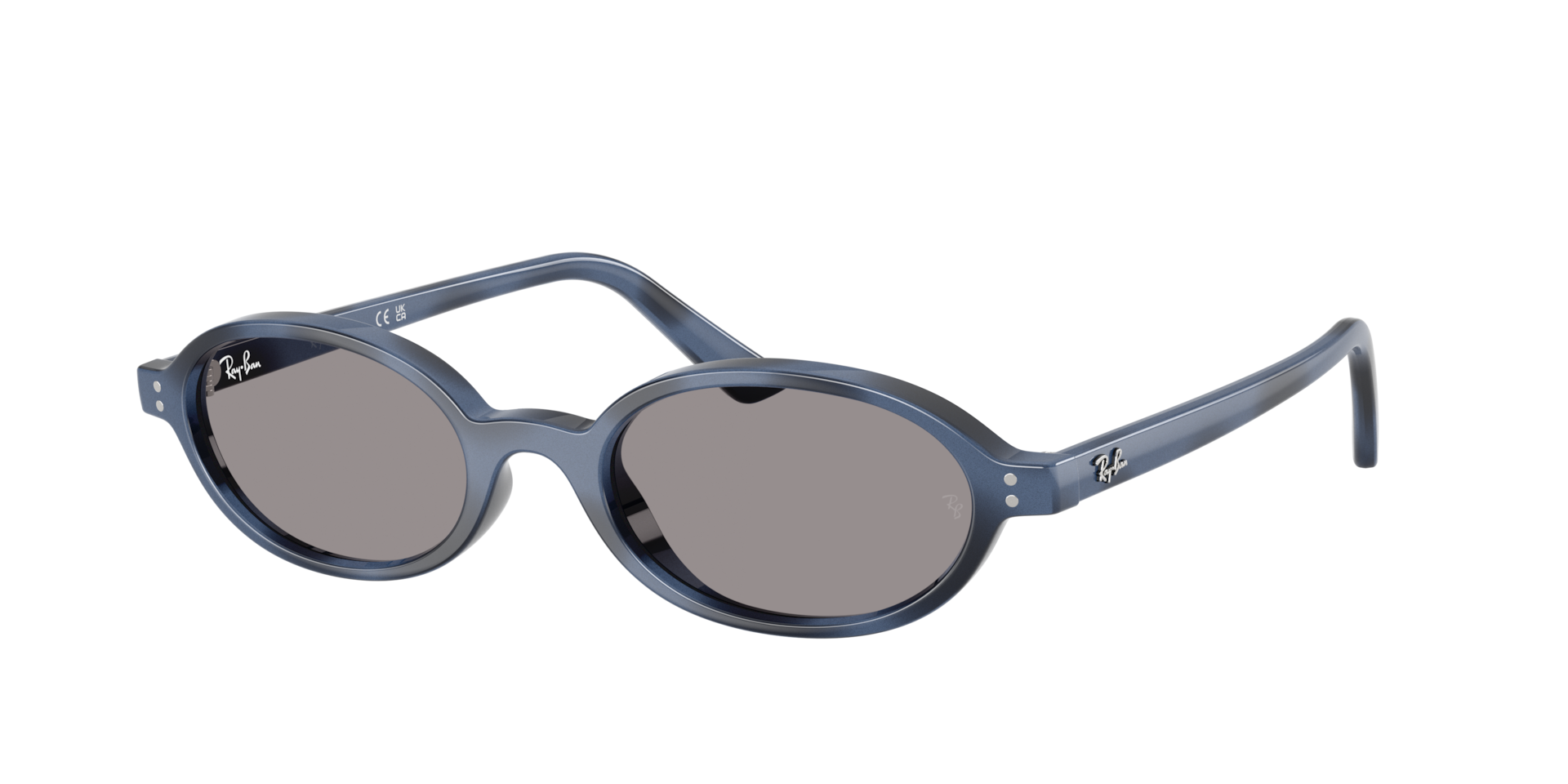 Ray-Ban Unisex Sunglass Khal Bio-Based -  Frame color: Blue Havana, Lens color: Grey