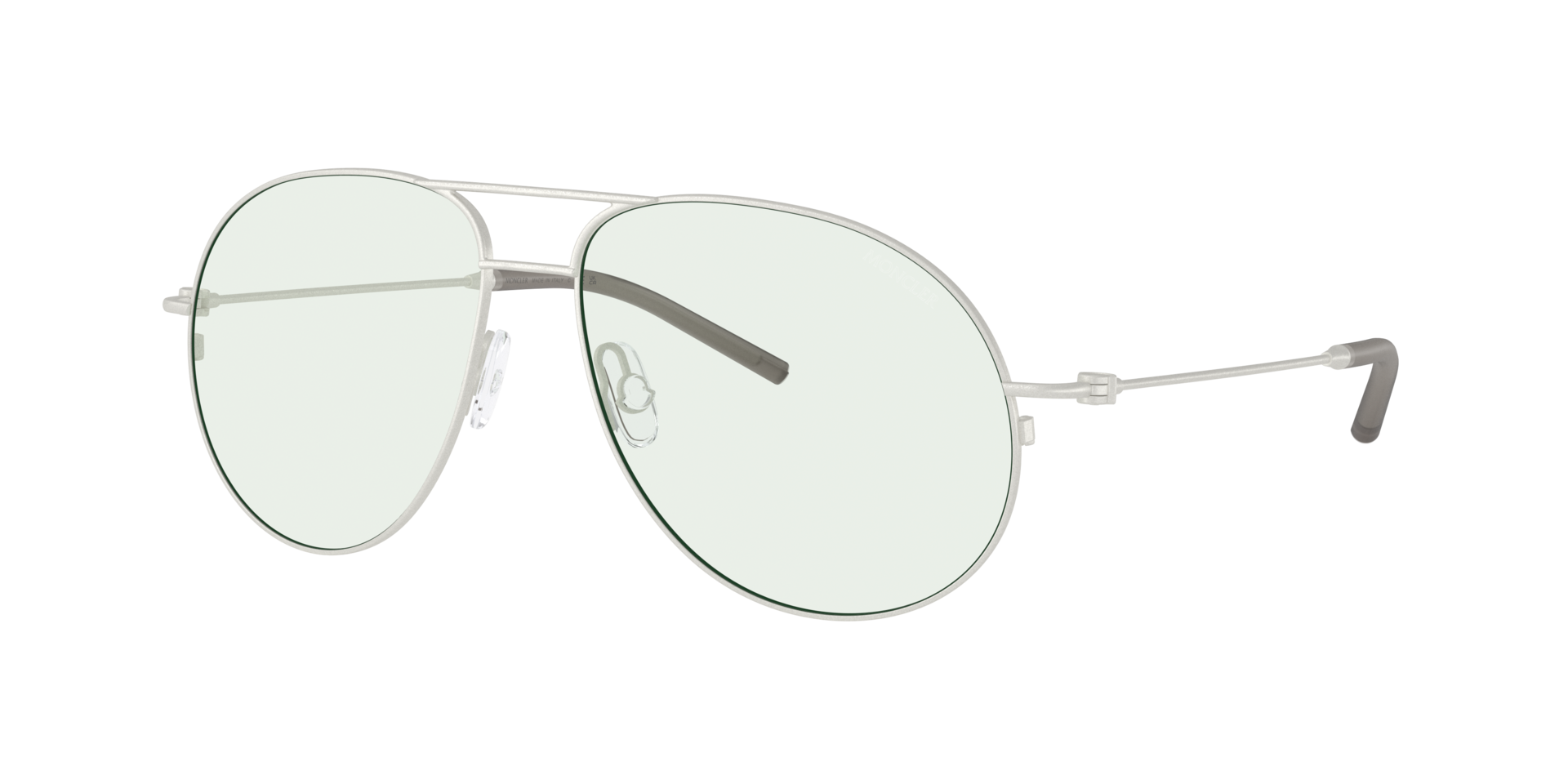 Moncler Unisex Sunglass Flyze - Couleur du Monture Argent Mat Couleur de Lentille Vert dgrad Vert fonc Photochromique 410 €