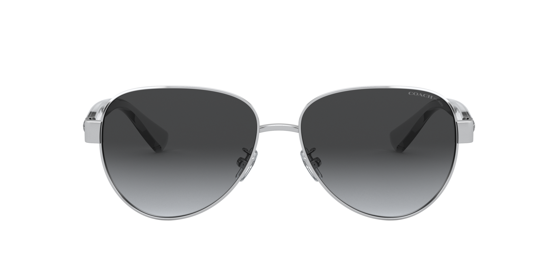 Coach L1128 L (57 - 15) with Grey lenses and Silver frame