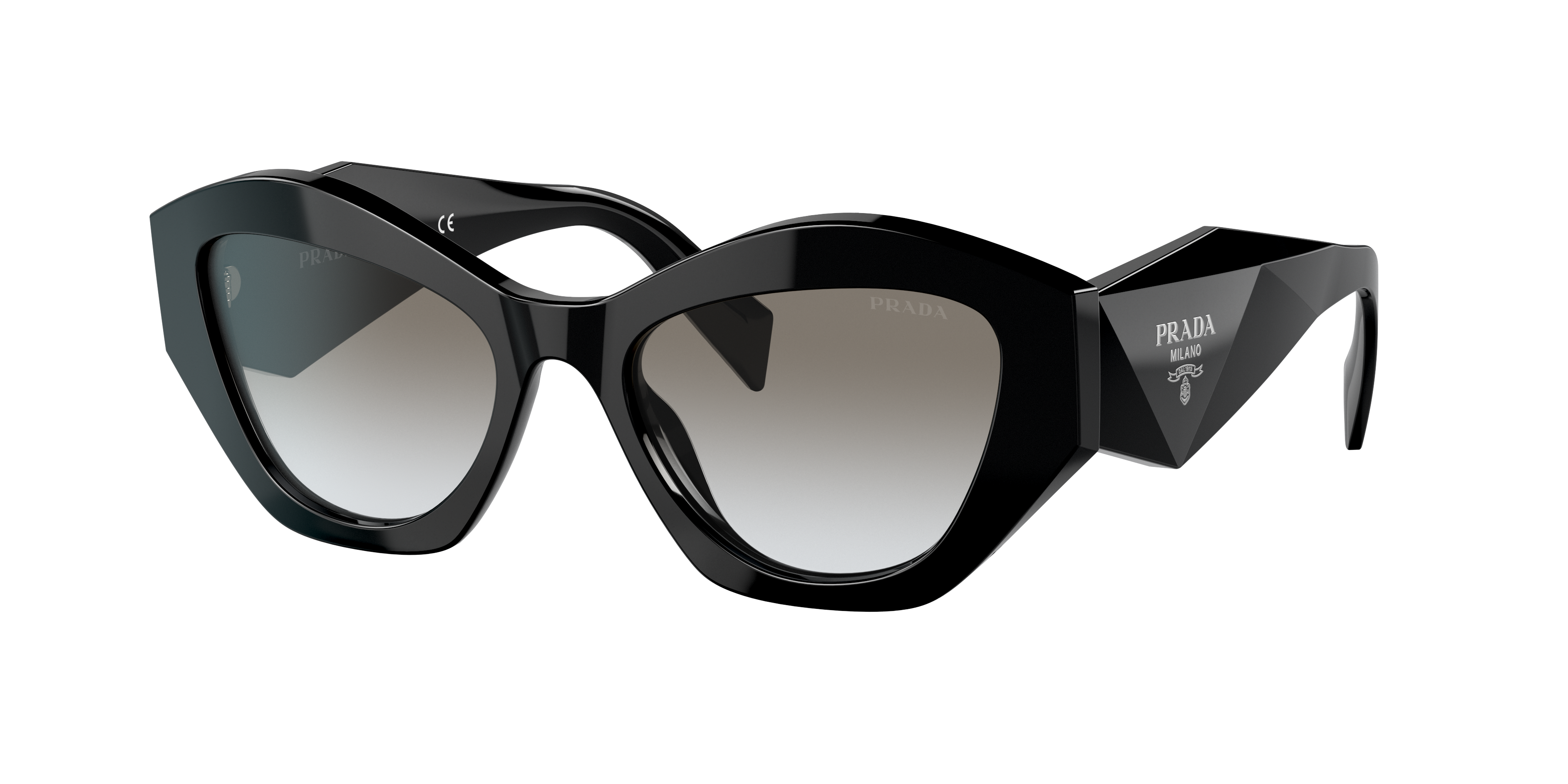 Prada Woman Sunglass PR 07YS -  Frame color: Black, Lens color: Grey Gradient