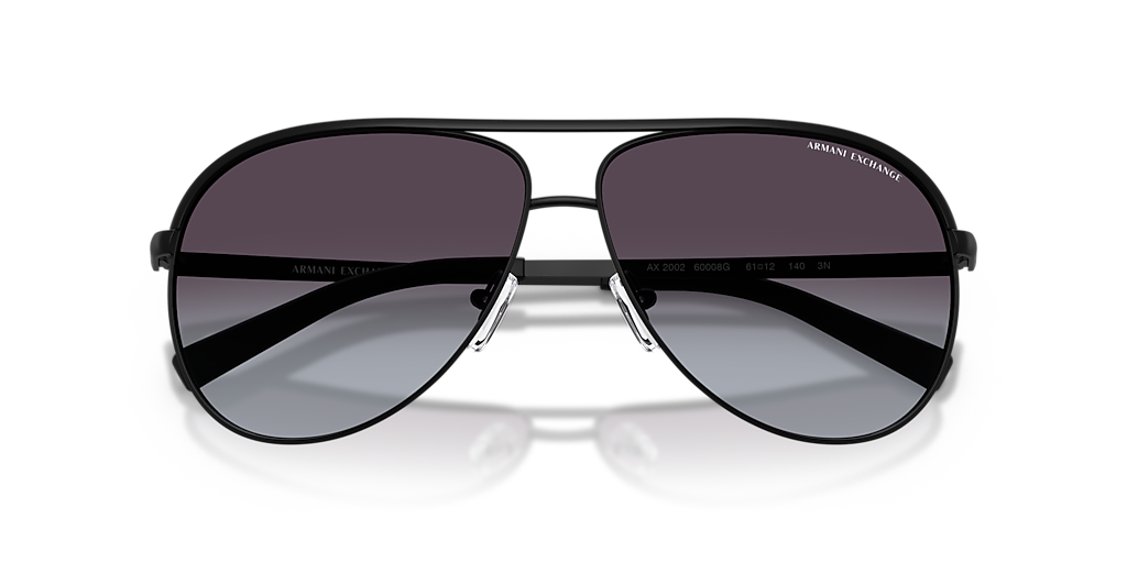 Giorgio Armani ブラック パイソン＆オーストリッチレザー ジレ Armani Exchange AX2002 L (61 - 12) with Grey lenses and Black