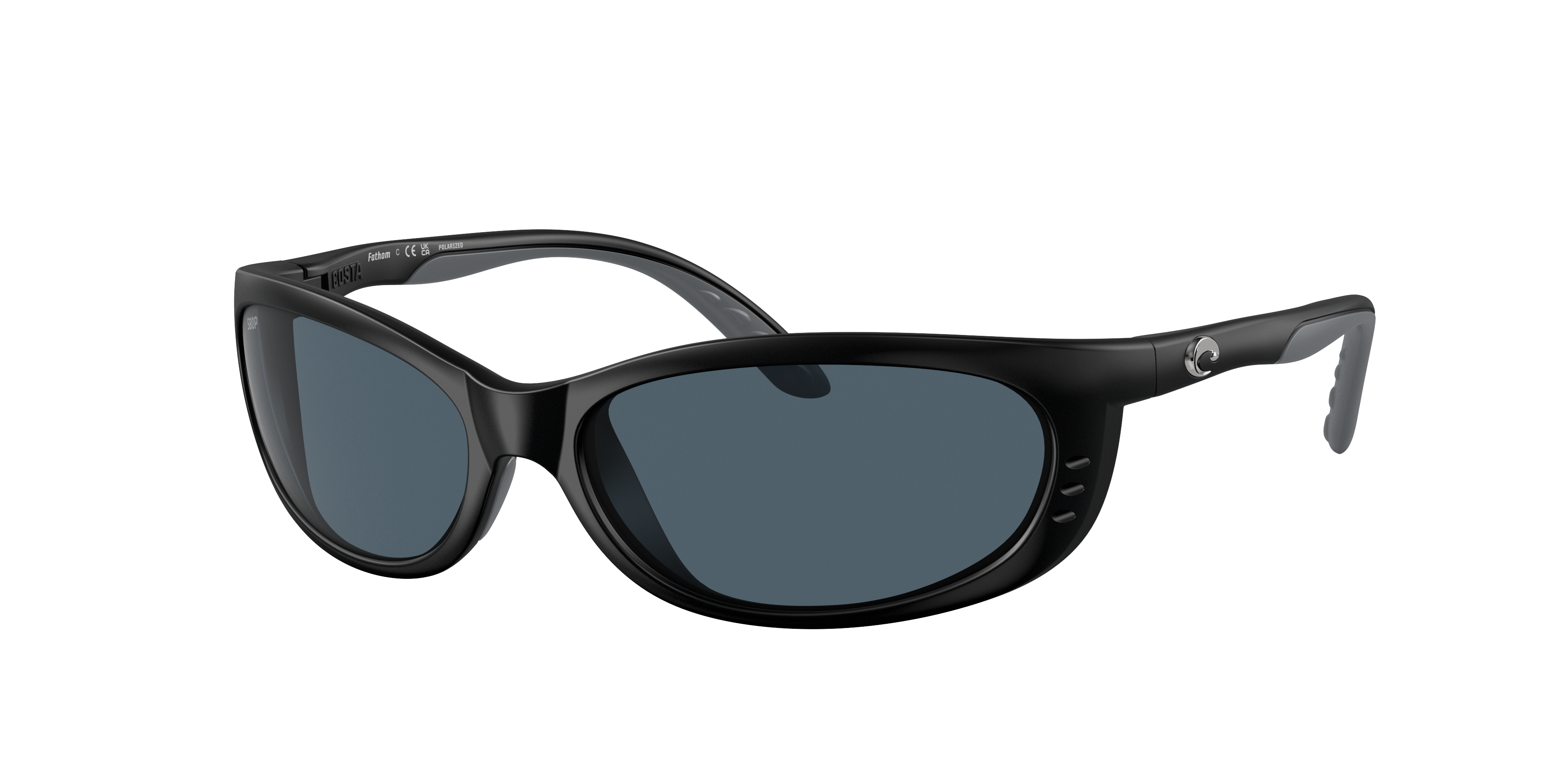 Costa Man Sunglass Fathom -  Frame color: Matte Black, Lens color: Gray