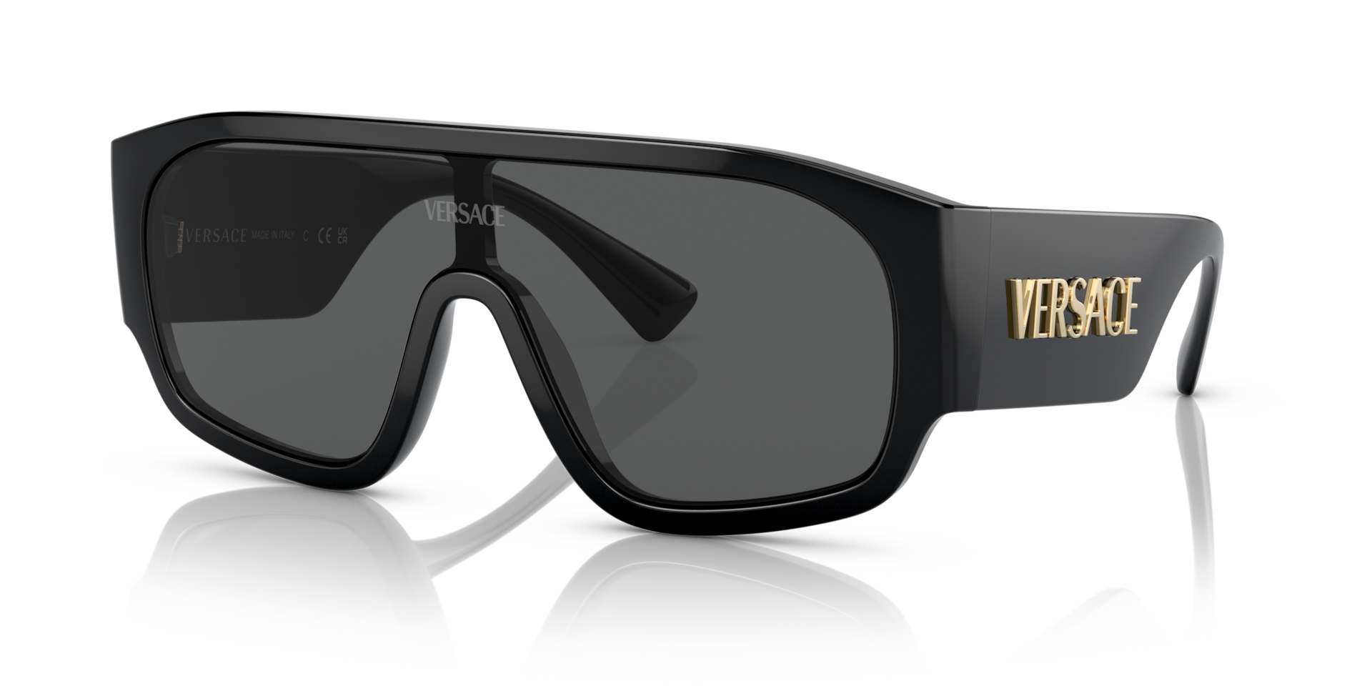 Versace VE4439 XL (0 - 133) with Grey lenses and Black frame
