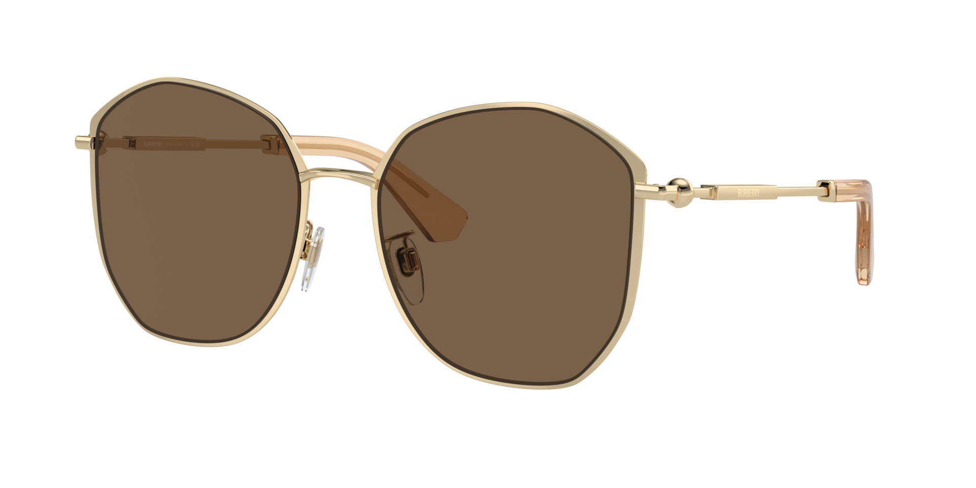 Burberry Woman Sunglass BE3153D -  Frame color: Light Gold, Lens color: Dark Brown
