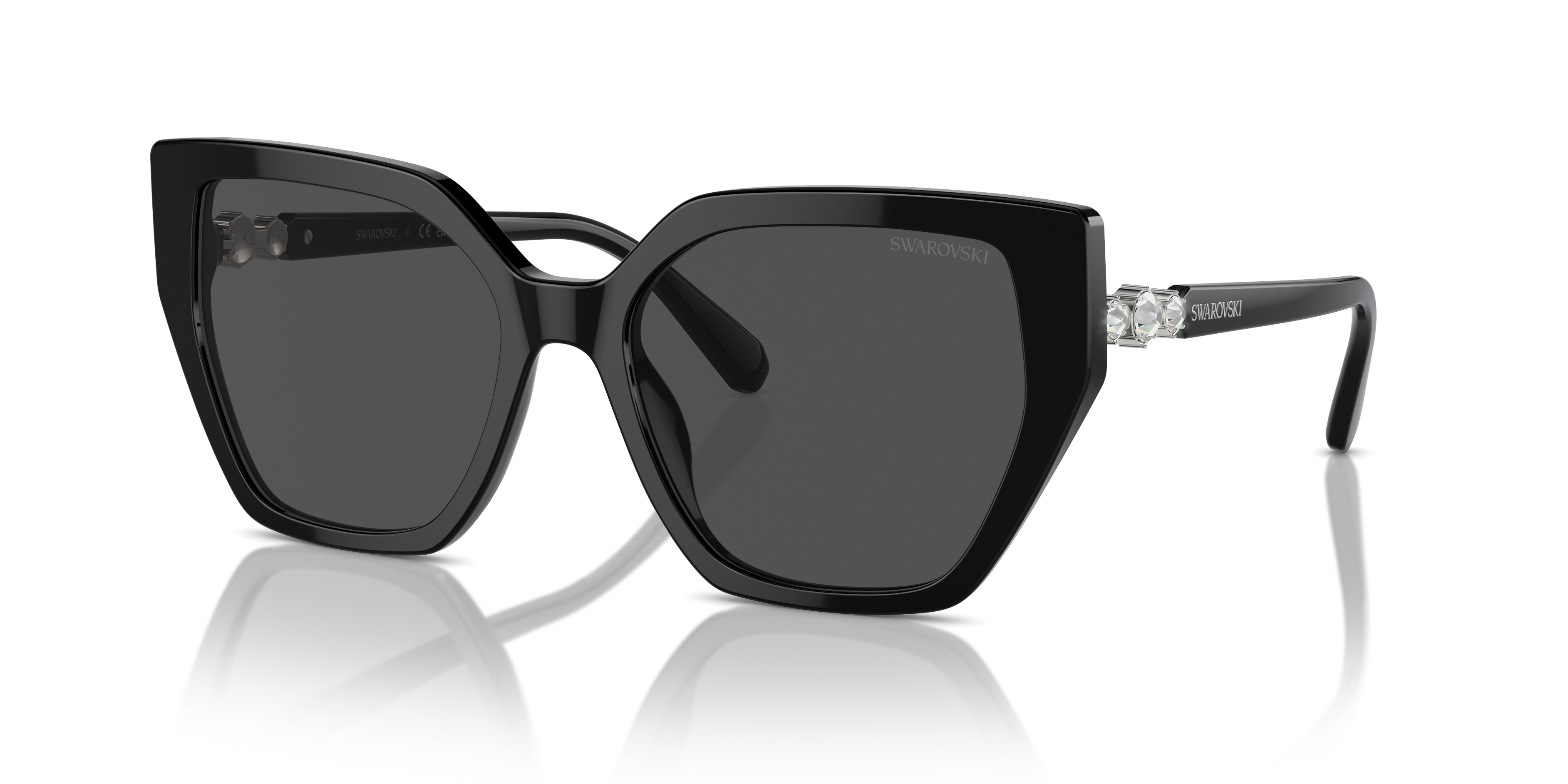 Swarovski SK6016 M (56 - 18) with Grey lenses and Black frame