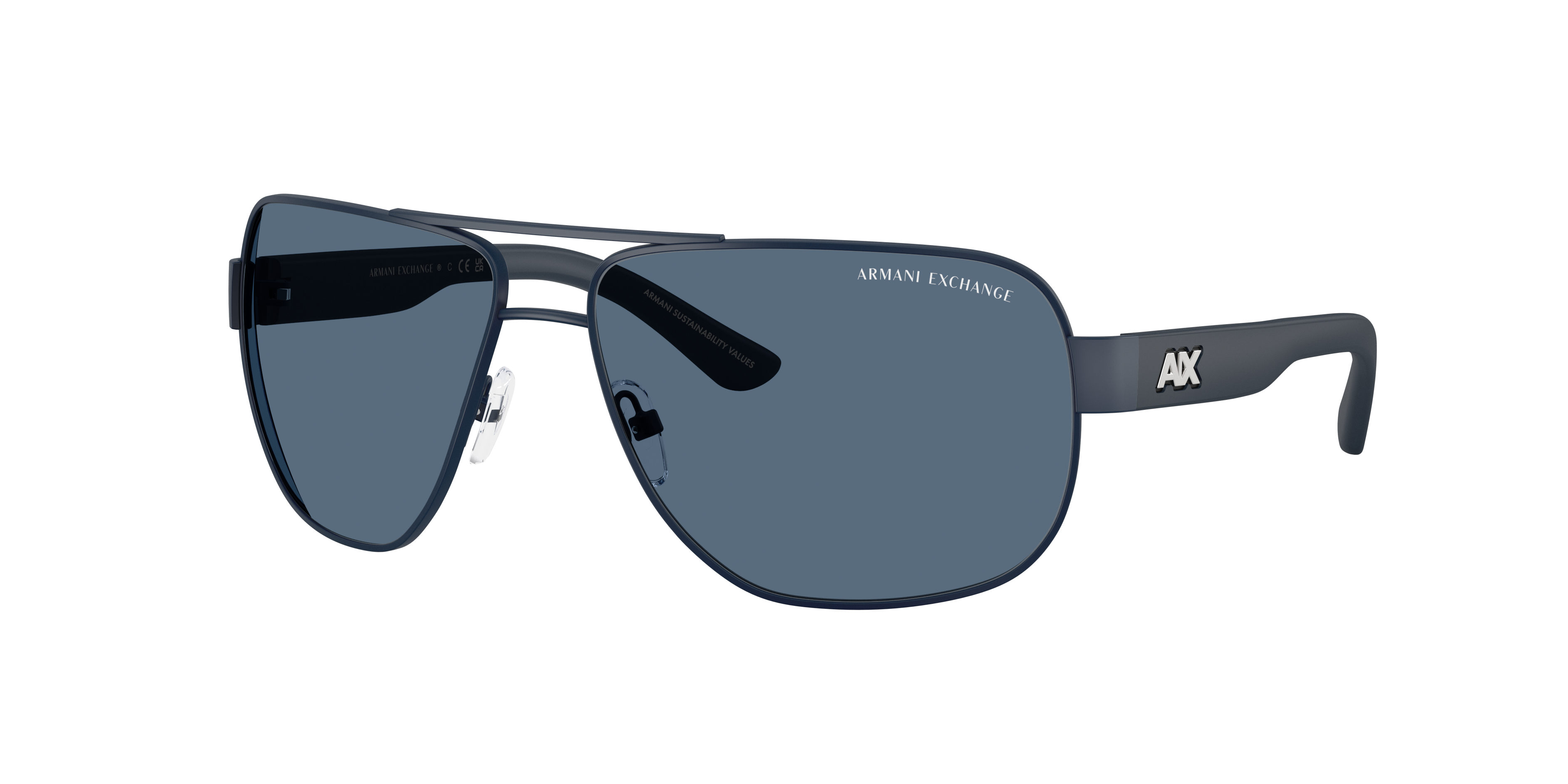 Armani Exchange Man Sunglass AX2012S -  Frame color: Matte Blue, Lens color: Dark Blue