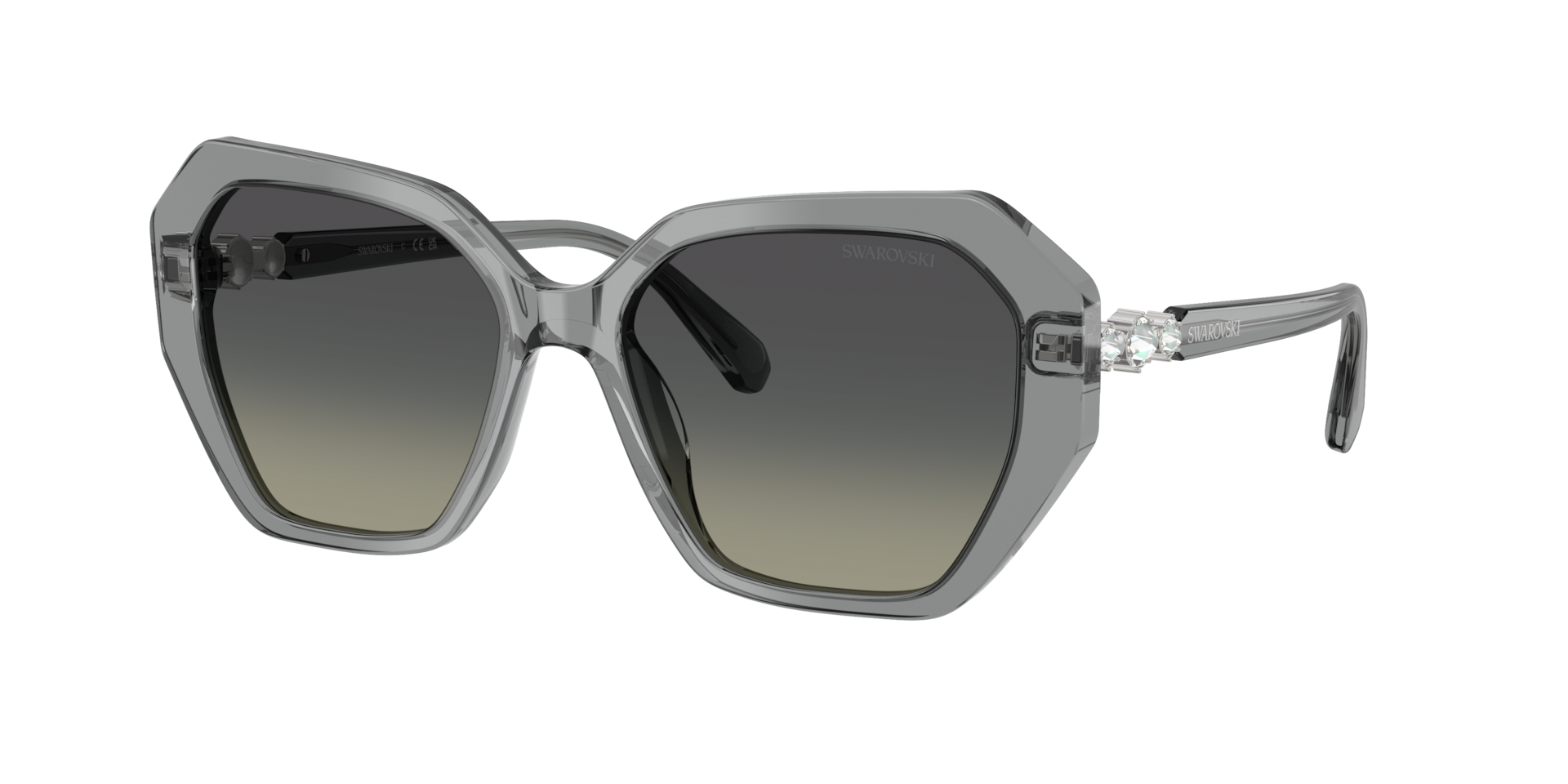Swarovski Woman Sunglass SK6017 -  Frame color: Transparent Grey, Lens color: Gradient Grey