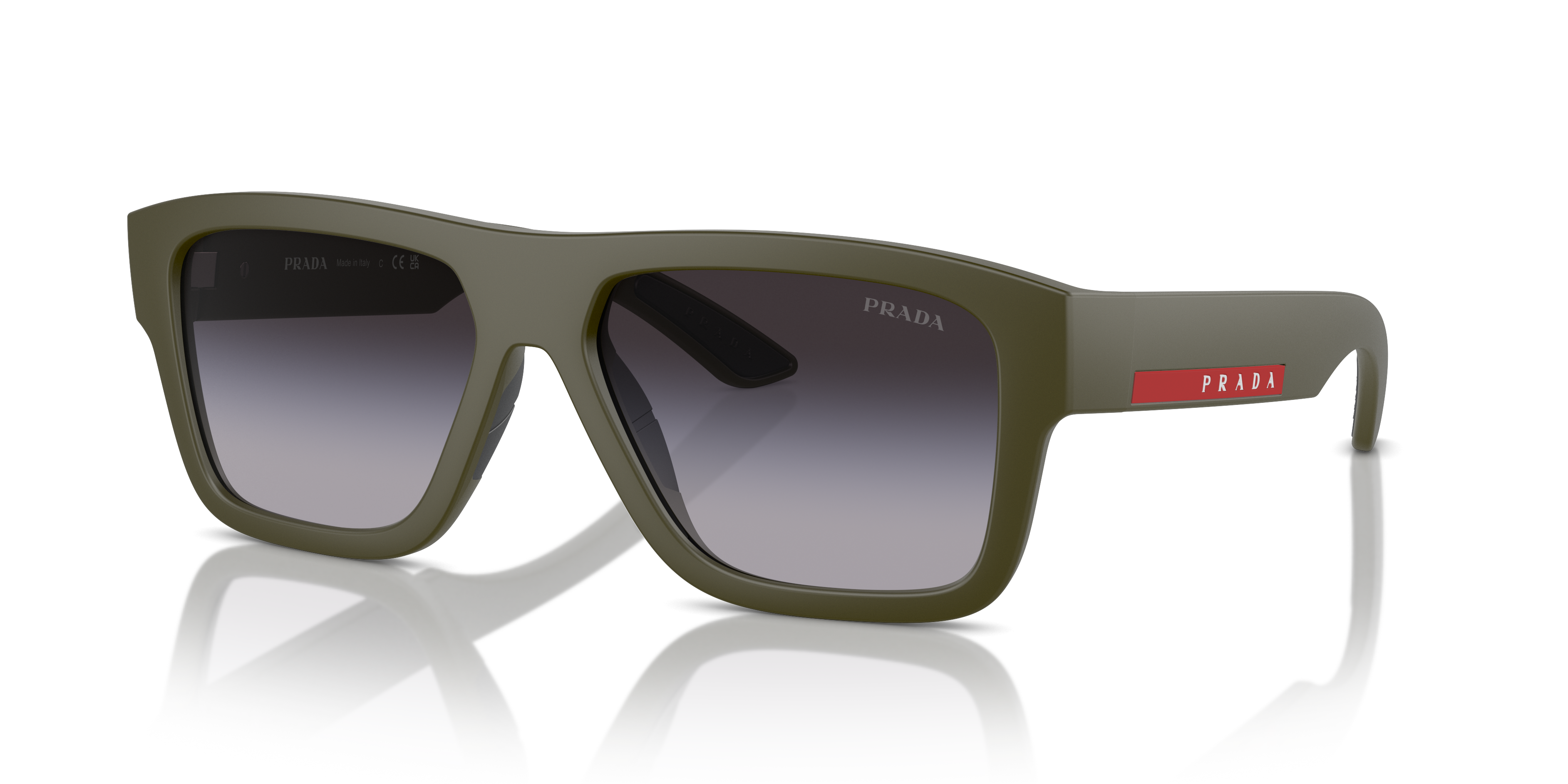 Prada Linea Rossa PS 04ZS XXL (56 - 16) with Grey lenses and Green